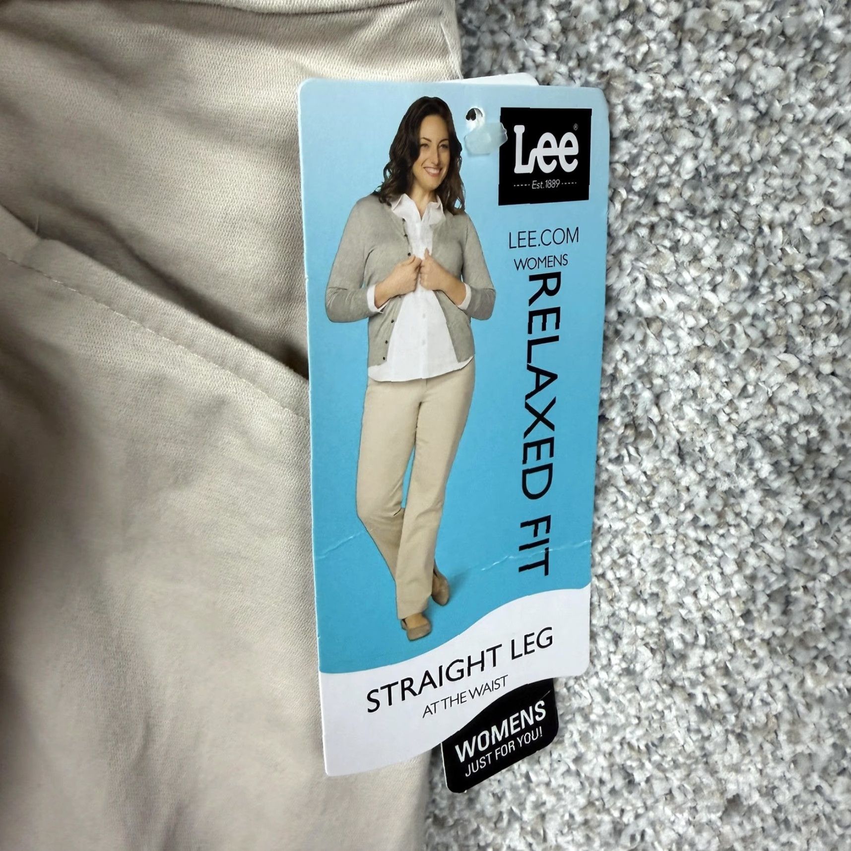 Lee Lee All Day Pant Womens 30W 55x32 Khaki Relaxed Fit Straight Twill Chino Pants Size 30" / US 8 / IT 44 - 7 Thumbnail