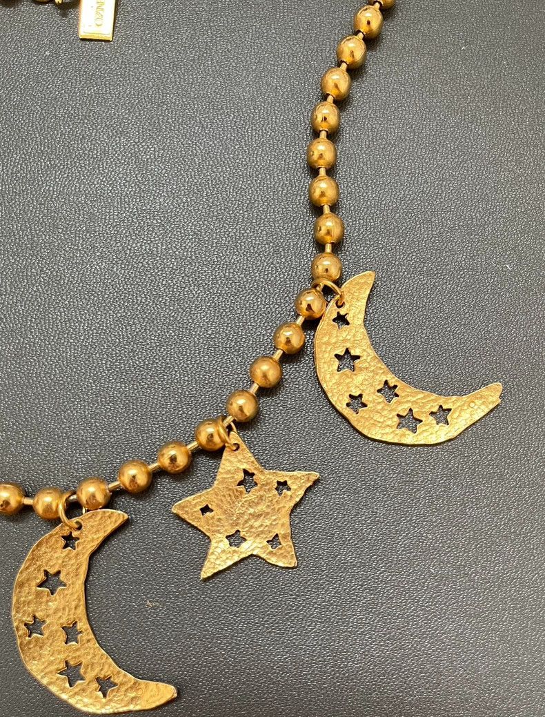 Kenzo KENZO Yellow brass star and moon necklace Size ONE SIZE - 6 Thumbnail