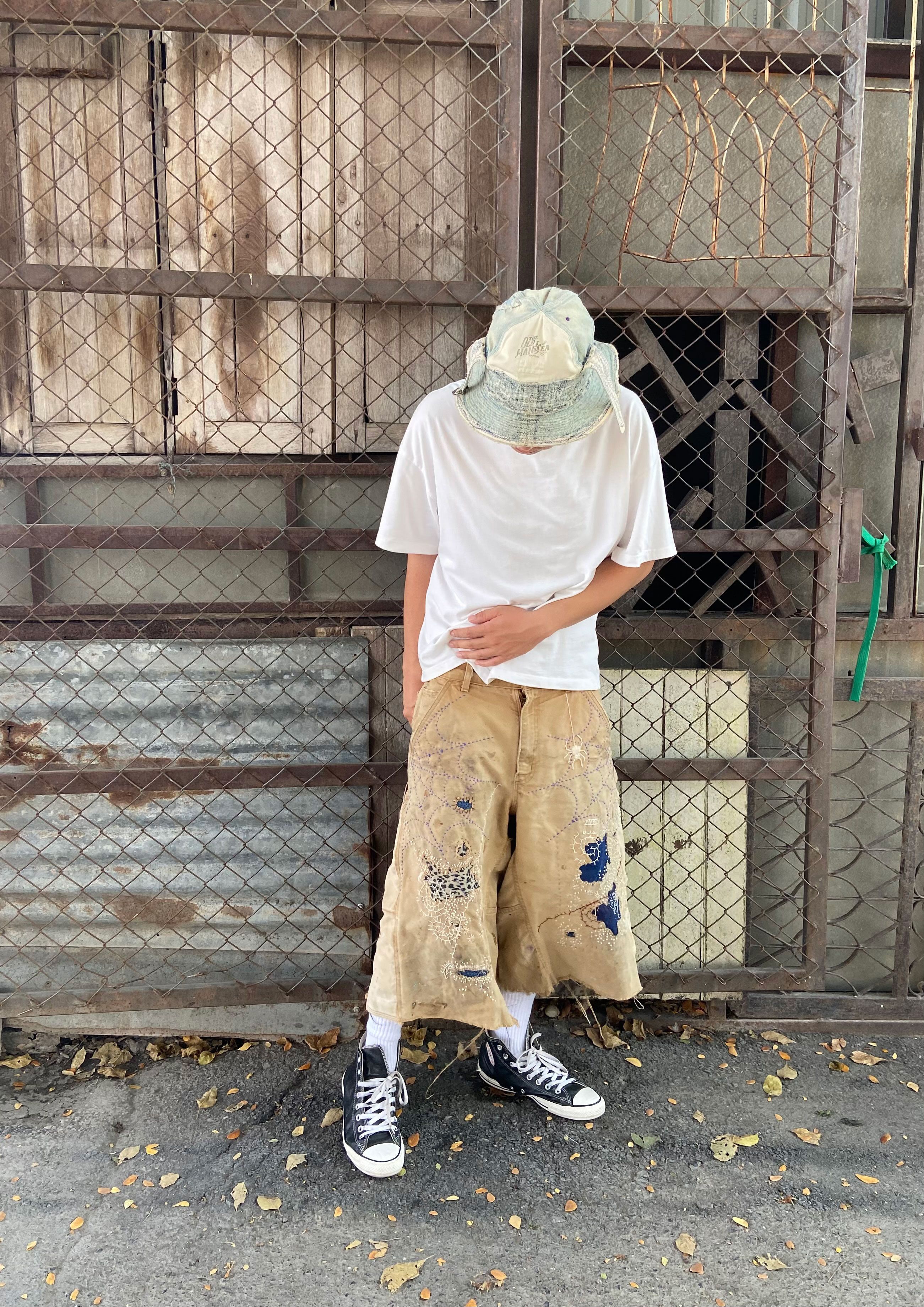 Japanese Brand Boro Patchwork Carhartt Carpenter Size US 33 - 10 Thumbnail
