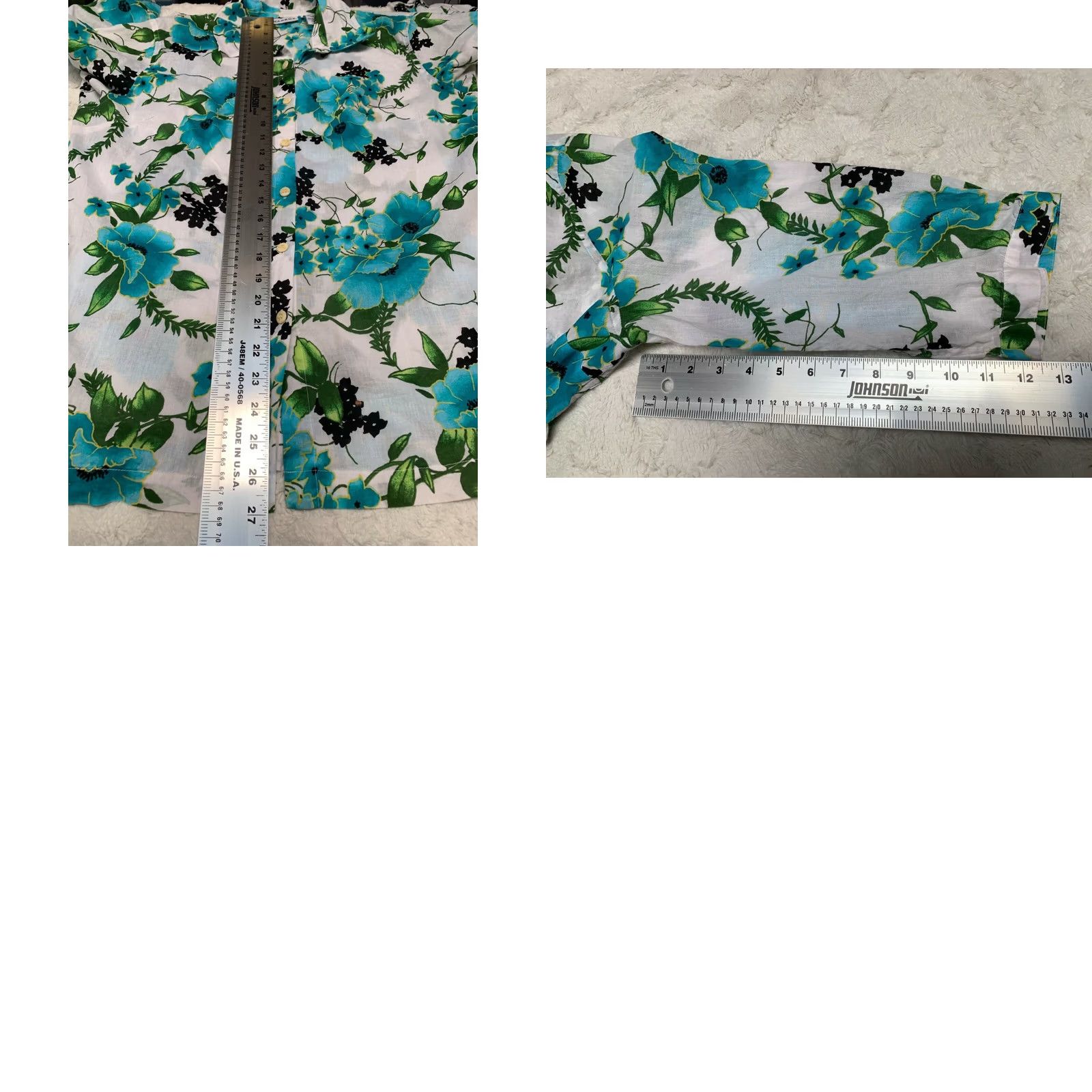 Vintage Sag Harbor Womens Button Down Top Shirt Large 3/4 Sleeves Floral Blue Casual Size L / US 10 / IT 46 - 8 Thumbnail