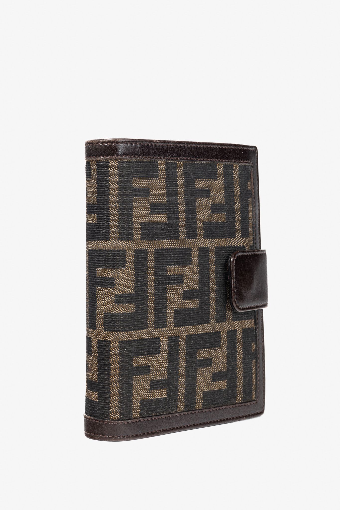 Fendi Fendi Brown Zucca Canvas Leather-Trim Agenda Cover Size ONE SIZE - 2 Thumbnail