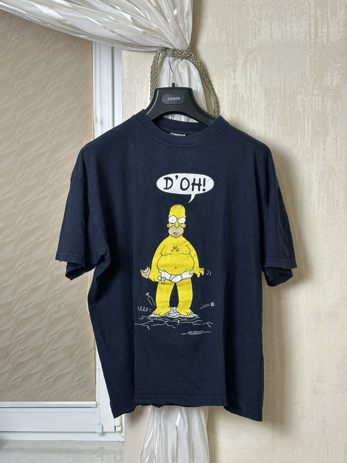 The Simpsons 🔥 1997 The Simpsons Homer Bart Cartoon USA Movie TV Shirt Size US XL / EU 56 / 4 - 1 Thumbnail
