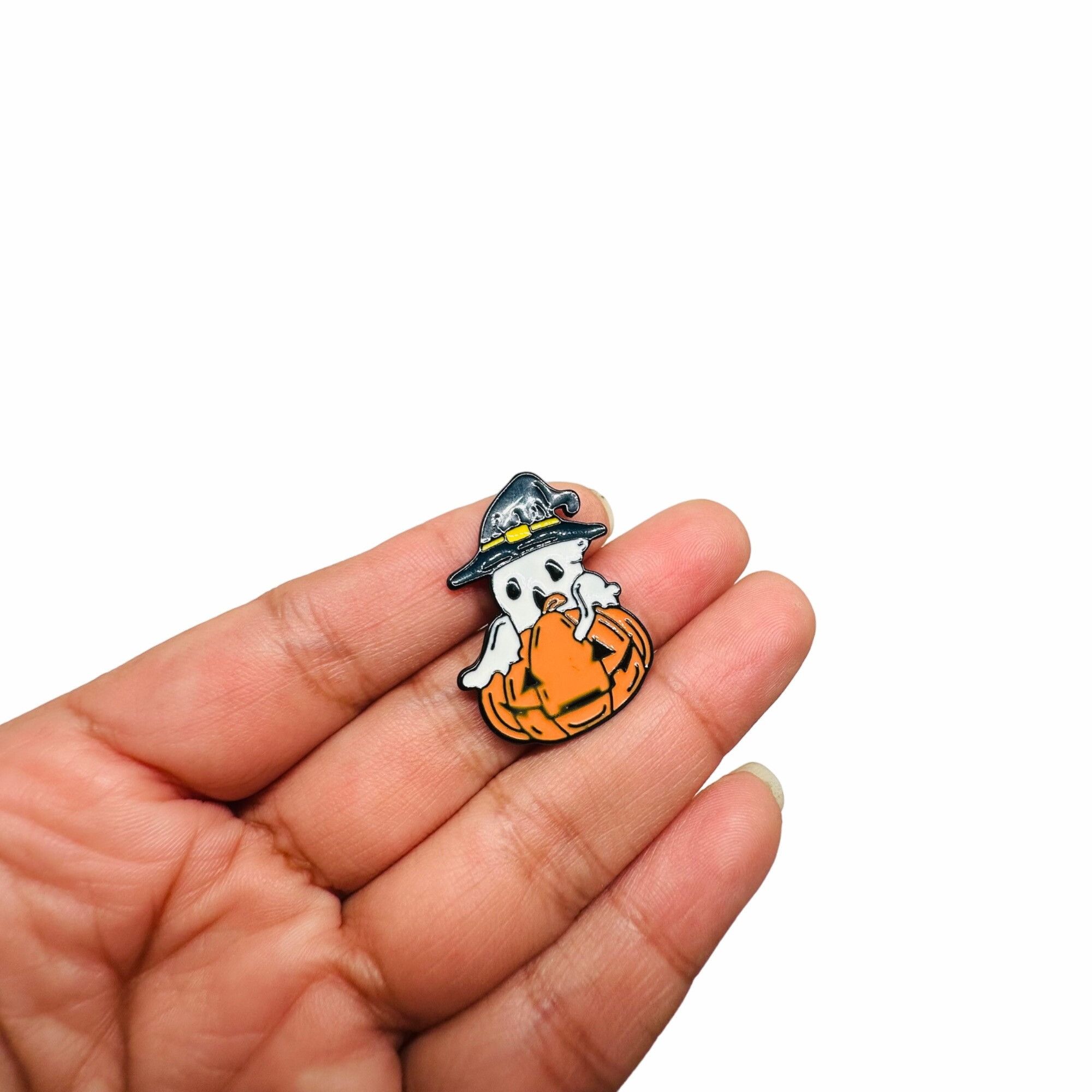 Other ⭐Oz Enamel Pins Ghost with hat and Pumpkin in Halloween Oran Size ONE SIZE - 2 Thumbnail