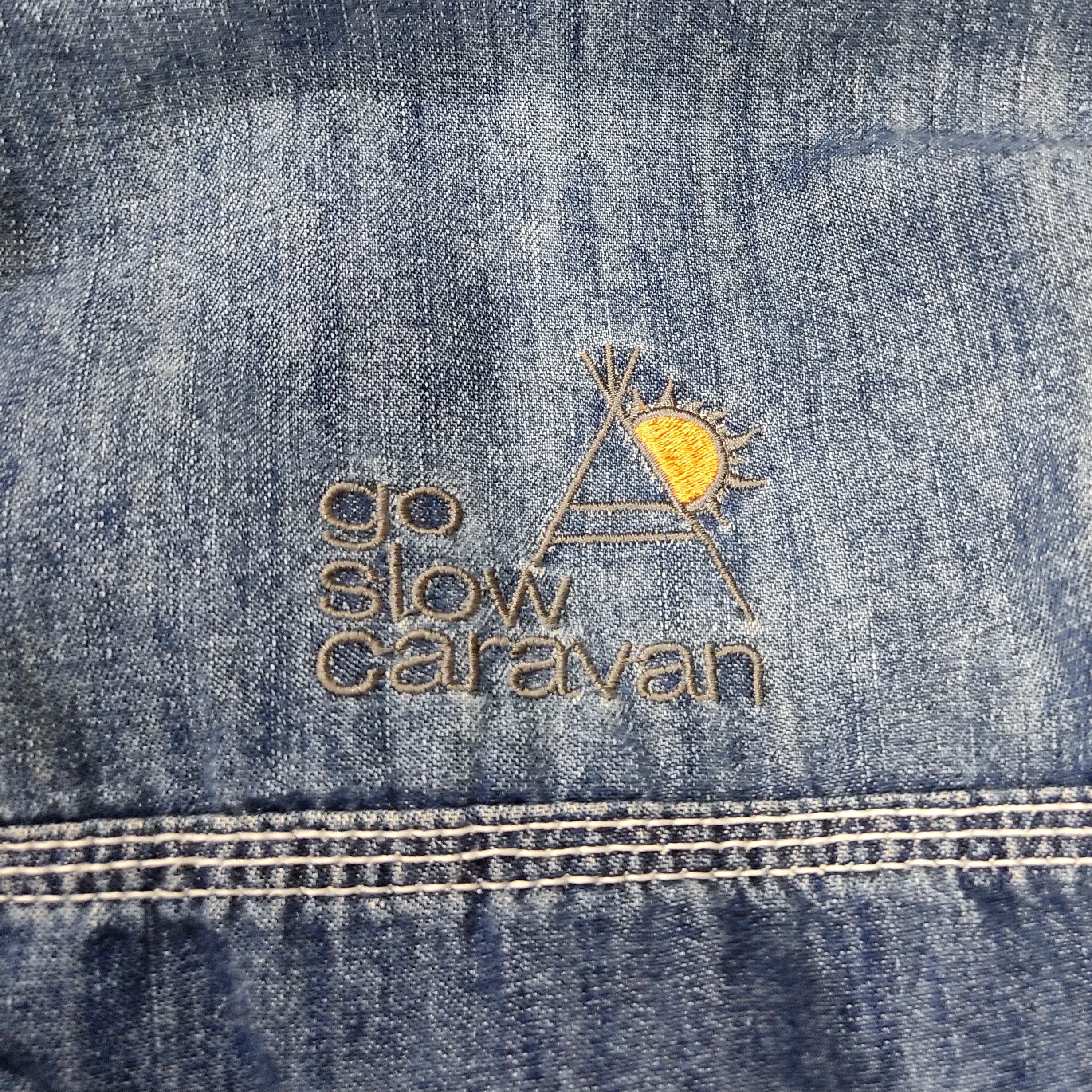 go slow caravan Native Embroidery Denim Mt. Parka Jacket Size US XL / EU 56 / 4 - 7 Thumbnail