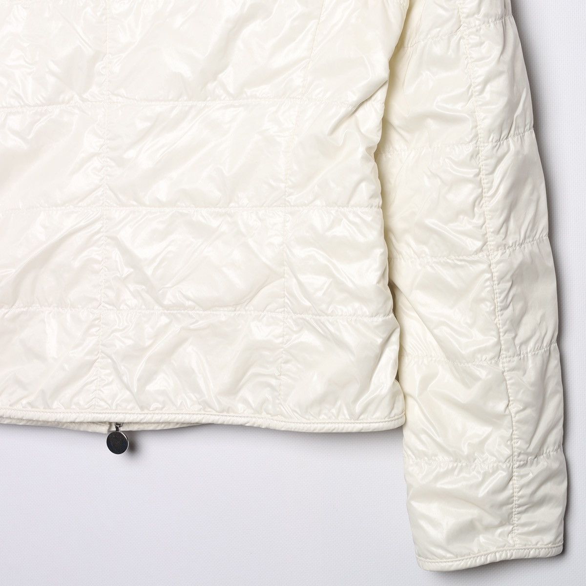 Moncler Moncler Vintage Cream White Nylon Jacket Hooded Size L / US 10 / IT 46 - 18 Thumbnail