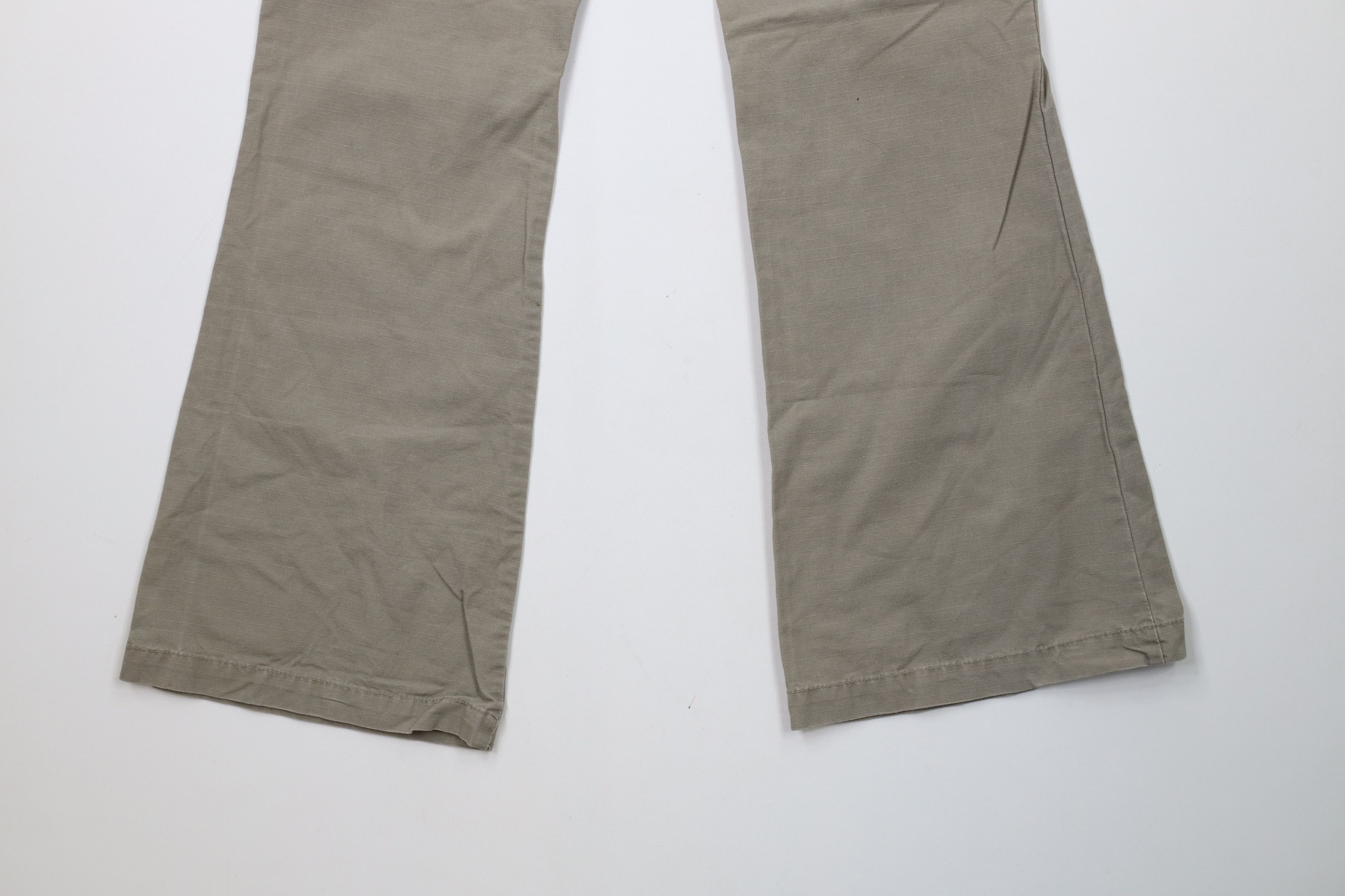 Vintage Vintage 90s Y2K Babydoll Ripstop Wide Leg Flared Cargo Pants Size 26" / US 2 / IT 38 - 13 Thumbnail