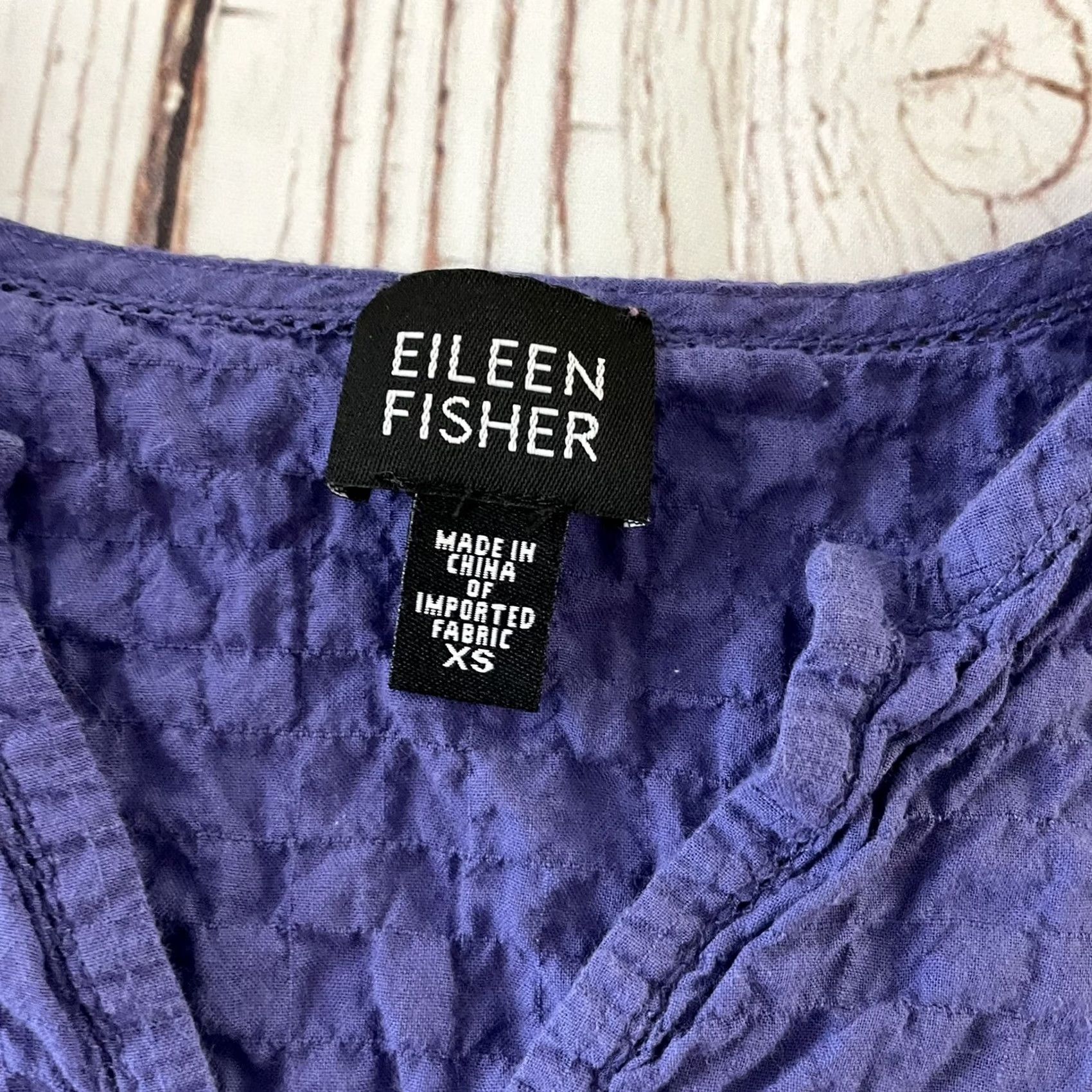 Eileen Fisher Eileen Fisher V-Neck Long Sleeve Tunic Top Womens XS Purple Blouse Shirt V-Neck Tunic White? Size XS / US 0-2 / IT 36-38 - 2 Thumbnail