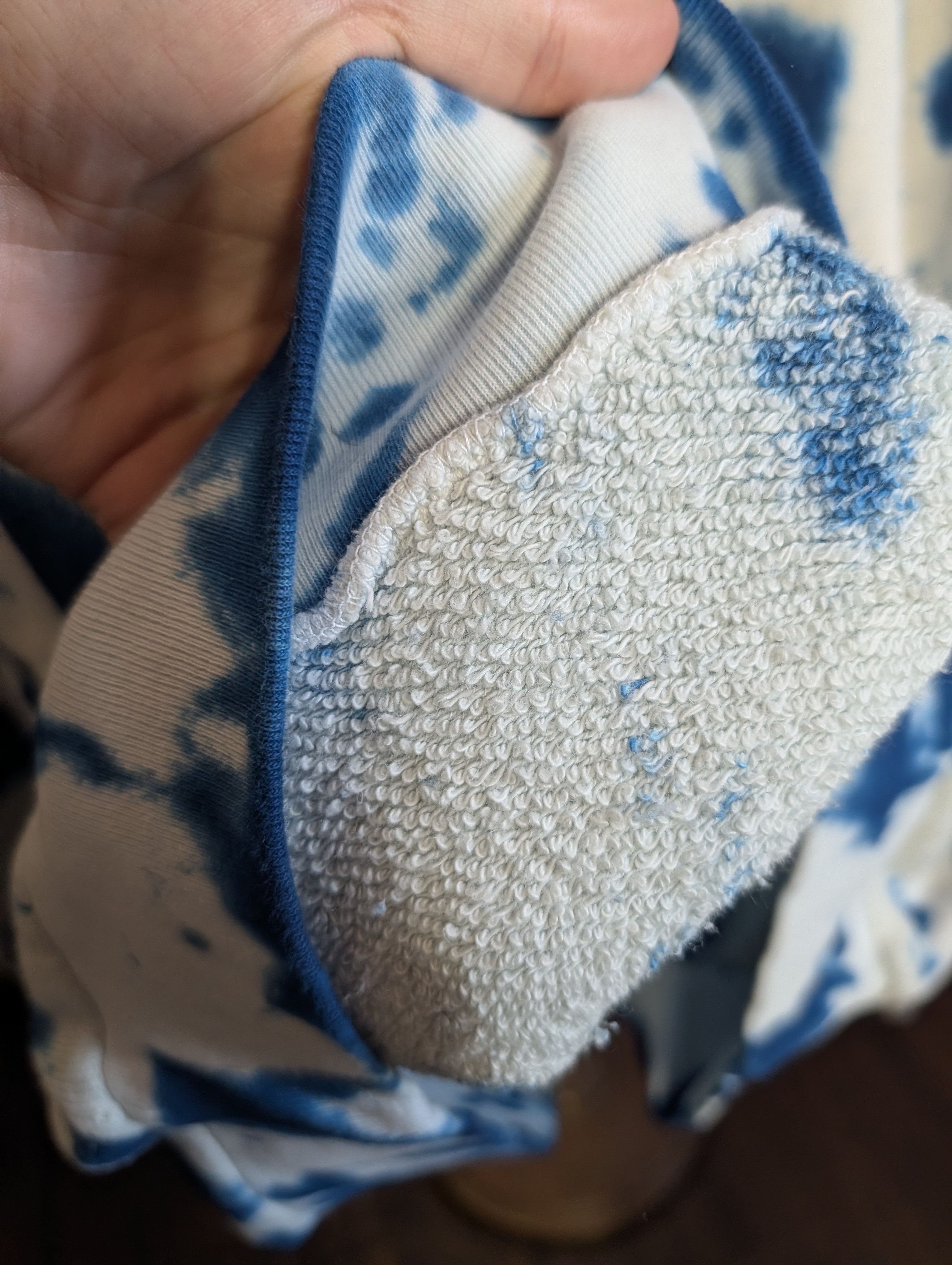 The Elder Statesman Cotton/Cashmere Knit Blue/White Tie Dye Hoodie NWT Size US S / EU 44-46 / 1 - 6 Thumbnail