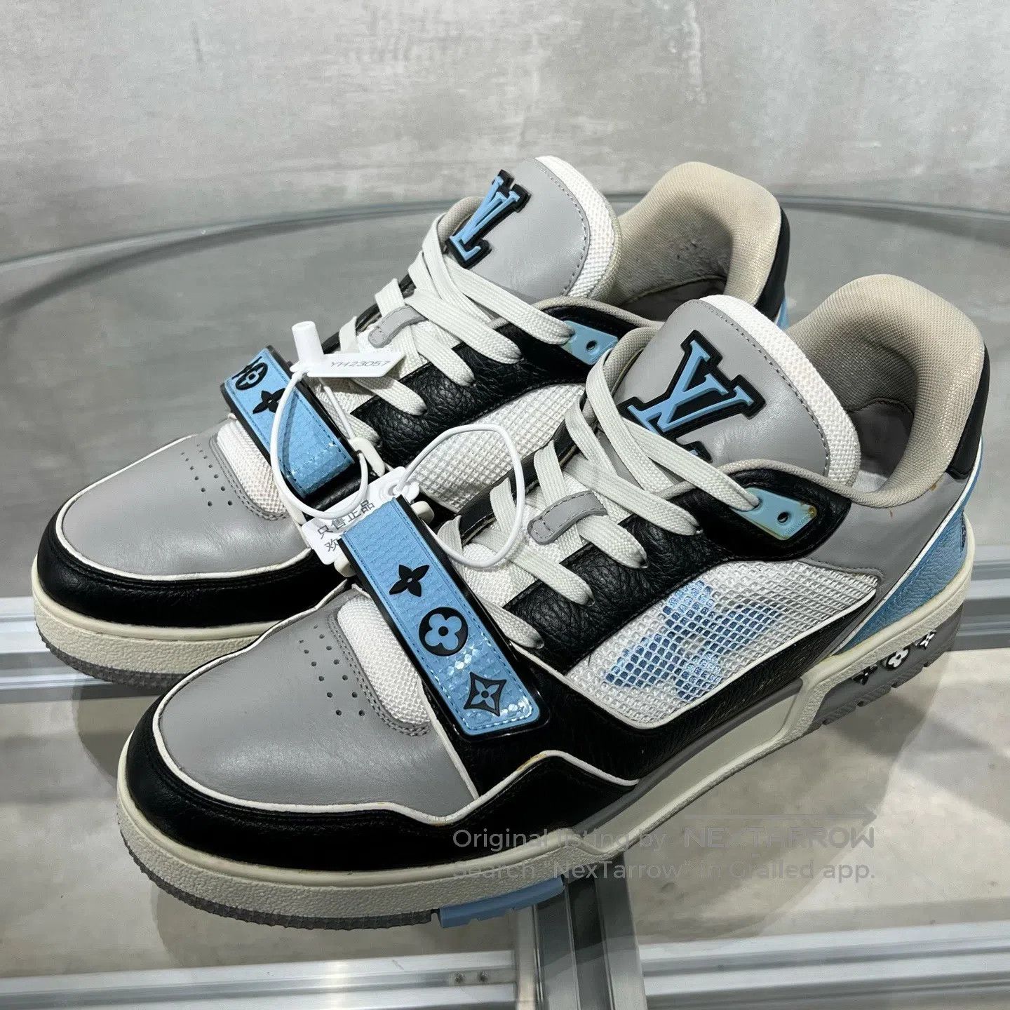 Louis Vuitton Louis Vuitton Trainer Black and Blue Velcro shoes Size US 9 / EU 42 - 1 Thumbnail