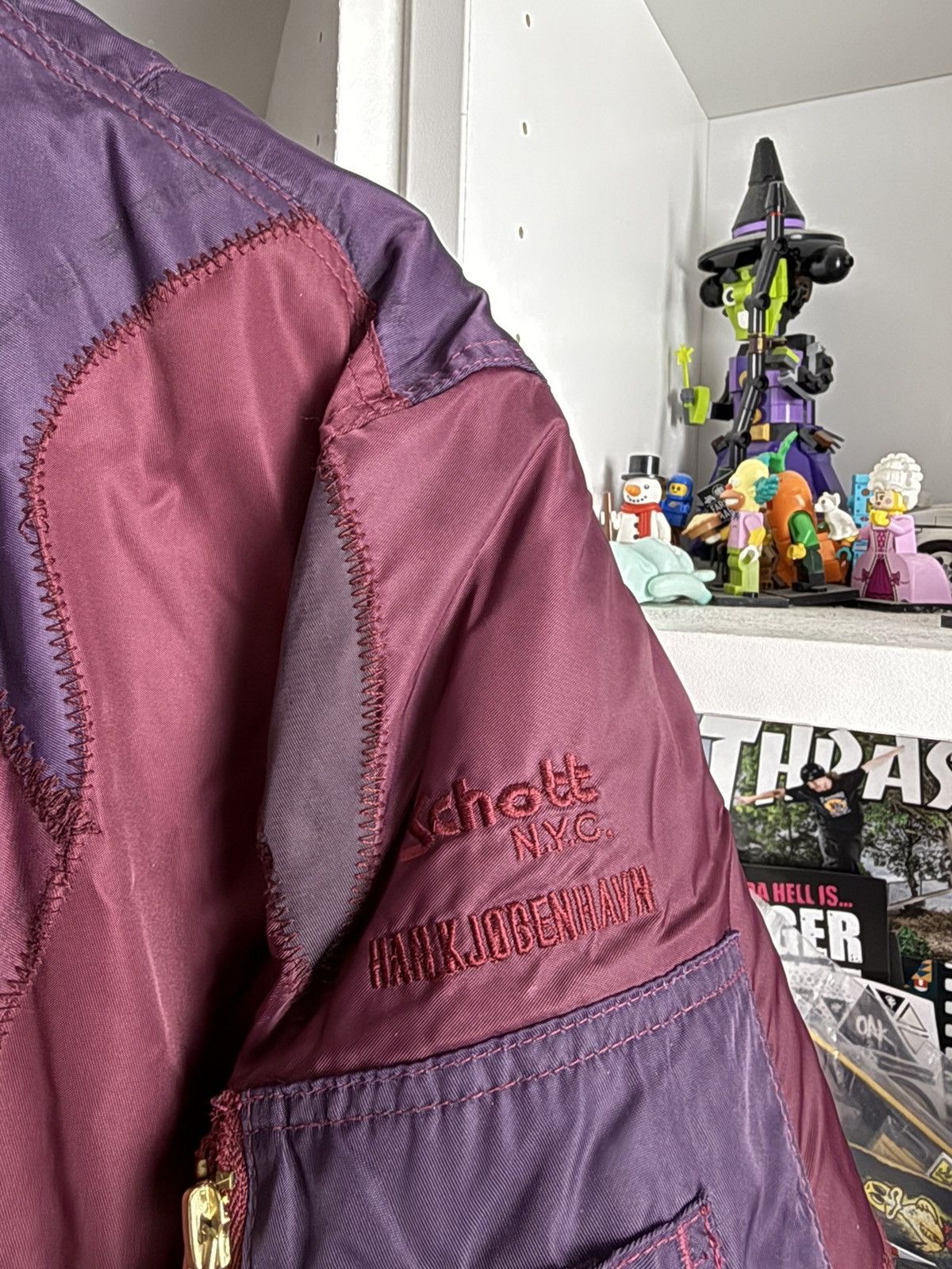 Han Kjobenhavn × Schott Schott x Han Kjøbenhavn patchwork MA-1 military bomber jacket Size US L / EU 52-54 / 3 - 5 Thumbnail
