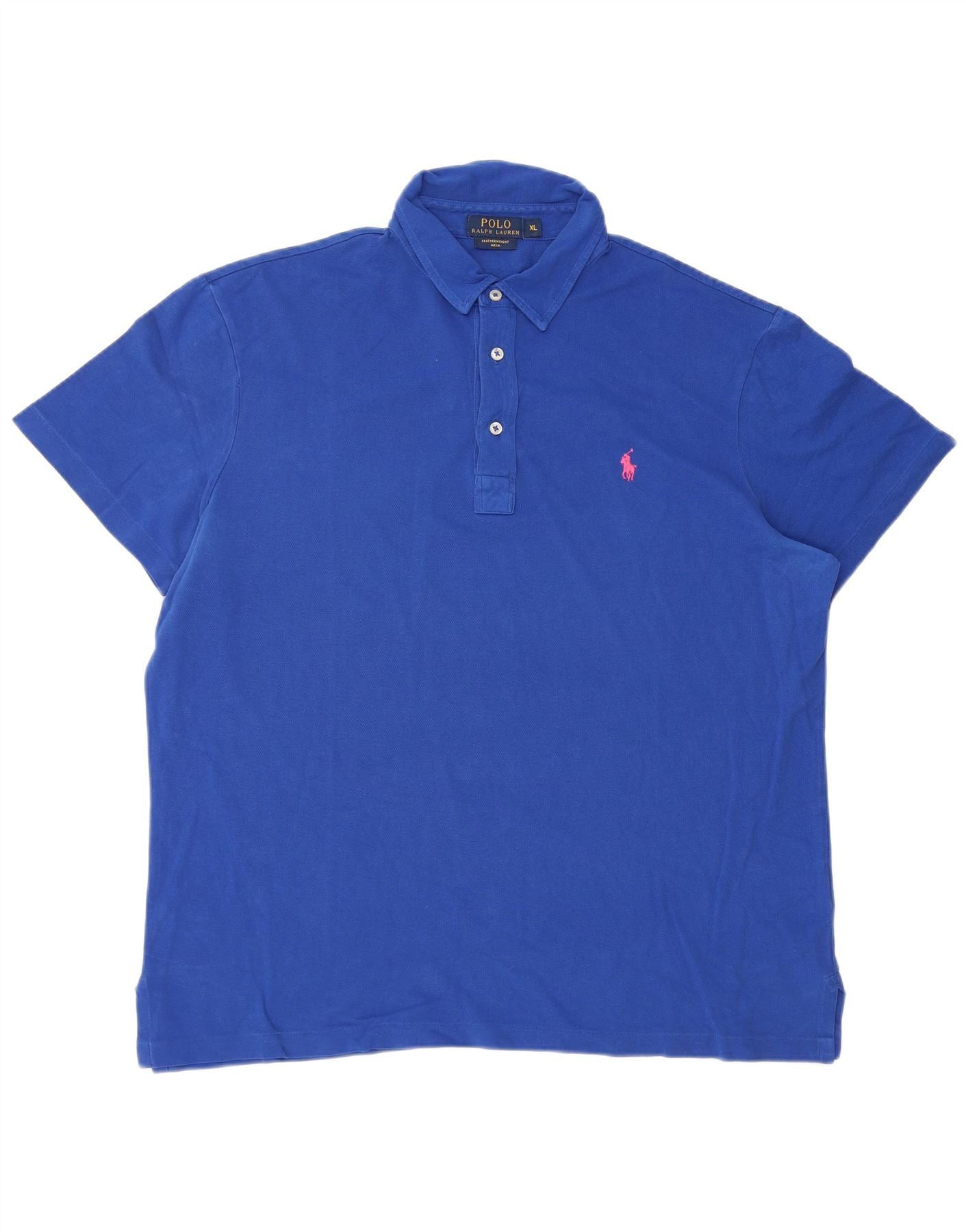 Polo Ralph Lauren Mens Polo Shirt XL Blue Cotton Size US L / EU 52-54 / 3 - 1 Thumbnail