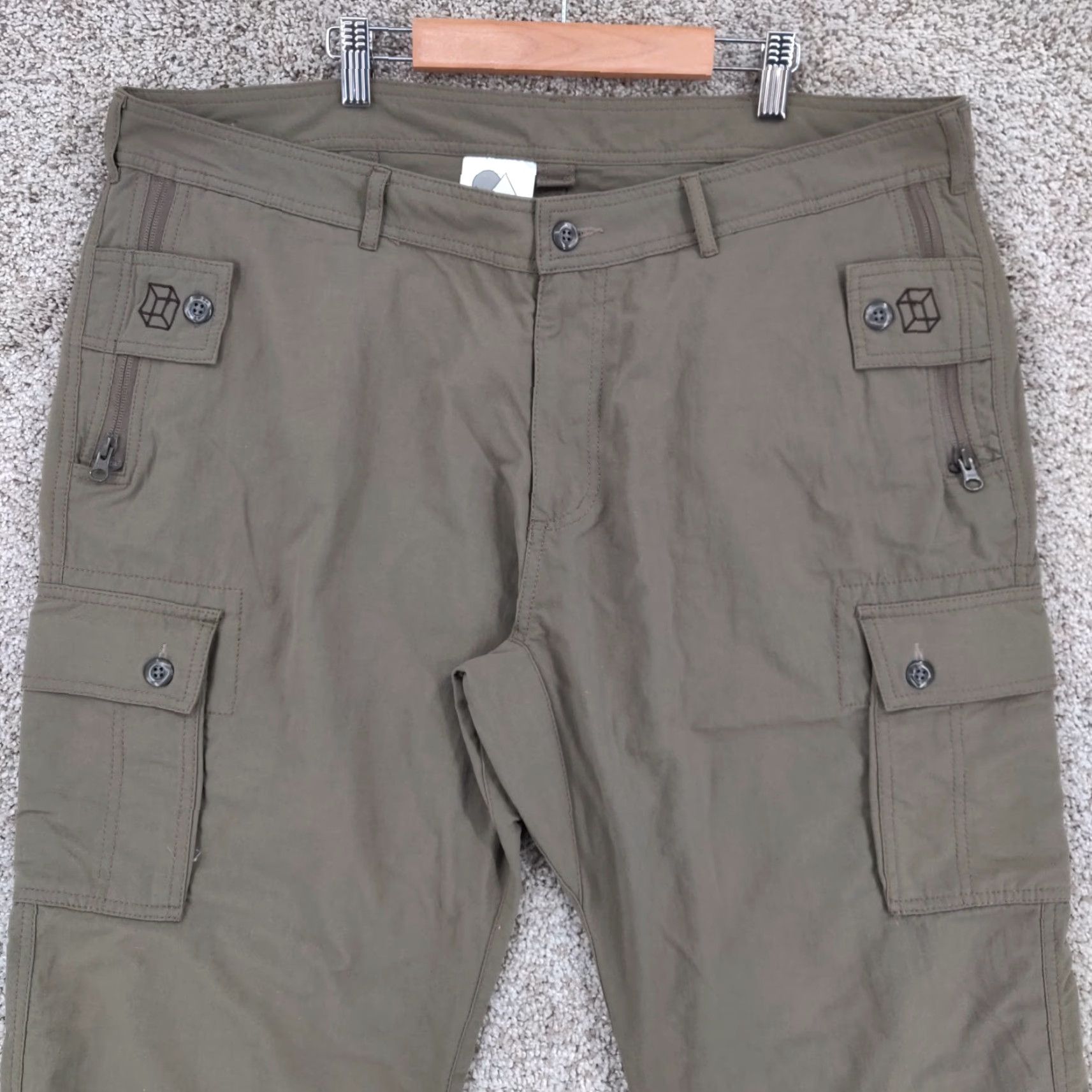 Vintage Clothing Arts Pants Mens 38x26 Green P Cubed Traveler Pickpocket Proof Size US 38 / EU 54 - 2 Thumbnail