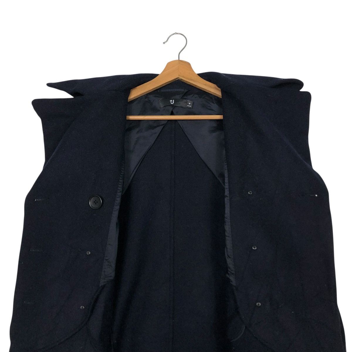 Jil Sander 🔥RICH BLACK WOOL LONG JACKET JILL SANDER J+ DOUBLE COLLAR Size US M / EU 48-50 / 2 - 16 Thumbnail