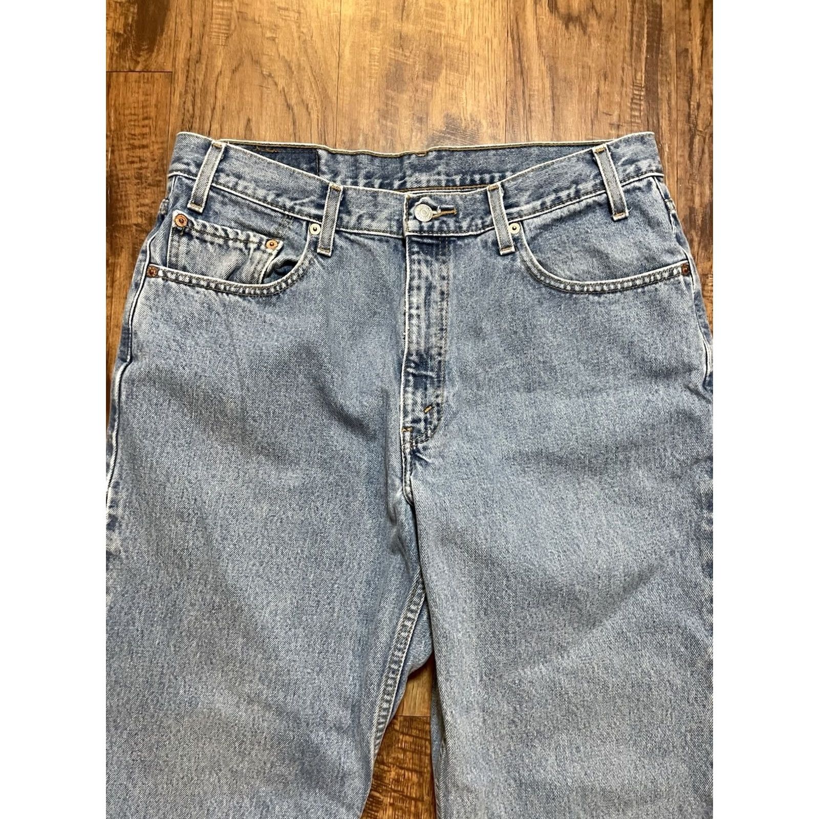 Levi's VINTAGE Levi's 550 Relaxed Fit Jeans Regular 34x31 Light Wash 90s USA Mens Jeans Size US 34 / EU 50 - 6 Thumbnail
