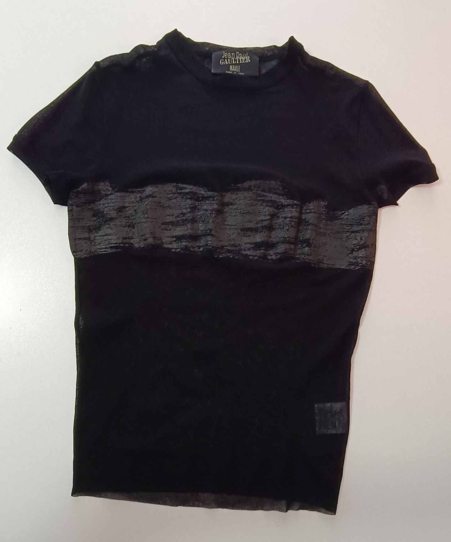Jean Paul Gaultier 90's - Black nylon mesh t-shirt - No used Size M / US 6-8 / IT 42-44 - 20 Thumbnail
