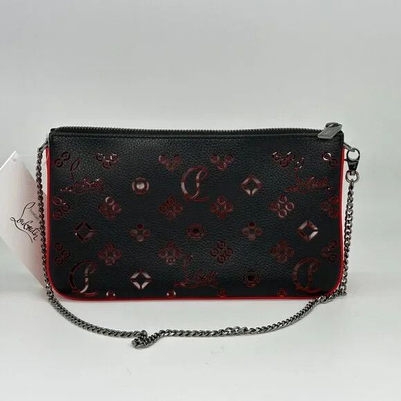 Christian Louboutin o1bcso1str0825 Size:OS/ Chain Clutch Shoulder Bag in Black Size ONE SIZE - 2 Thumbnail
