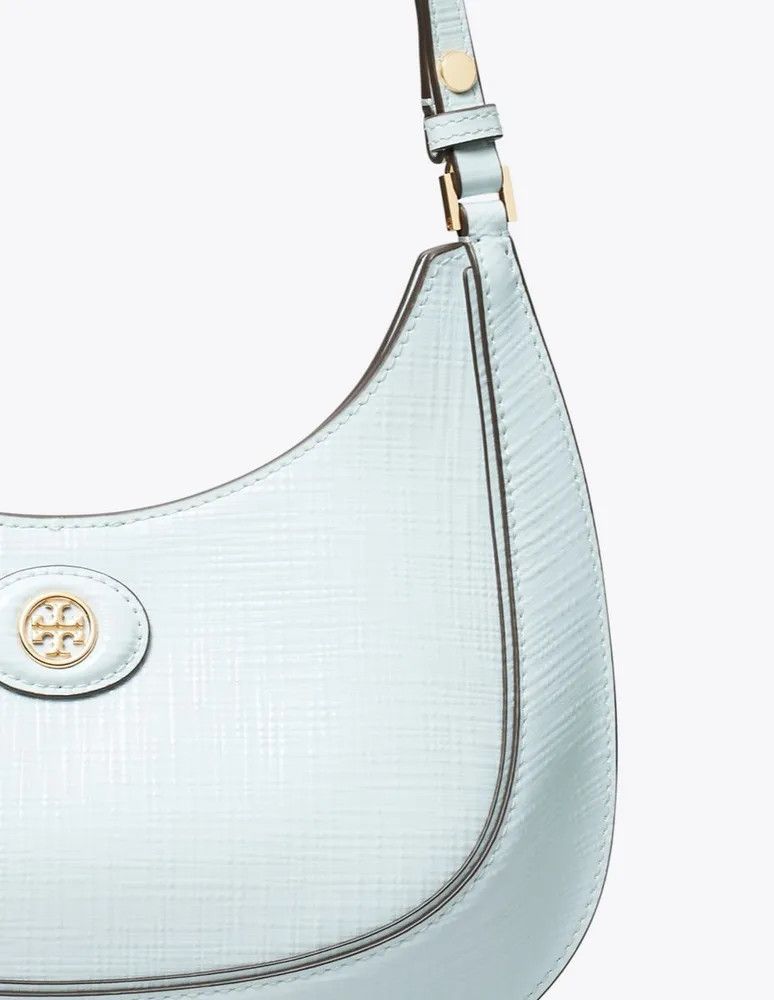 Tory Burch o1s22i1n1024 Size: OS / Robinson Half-Moon Bag in Light Blue Size ONE SIZE - 4 Thumbnail