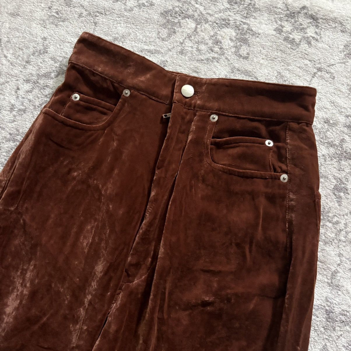 Rick Owens Rick Owens FW22 Velvet Bolan Bootcut Pants Brown | Size 25 Size US 26 / EU 42 - 4 Thumbnail