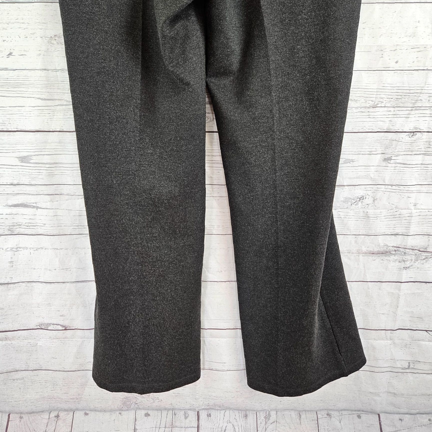 Vintage Betabrand Womens Pull On Pants Sz XL Petite Gray Mid Rise Knit Dress Pants Womens Pants Size 40" / US 18 - 5 Thumbnail