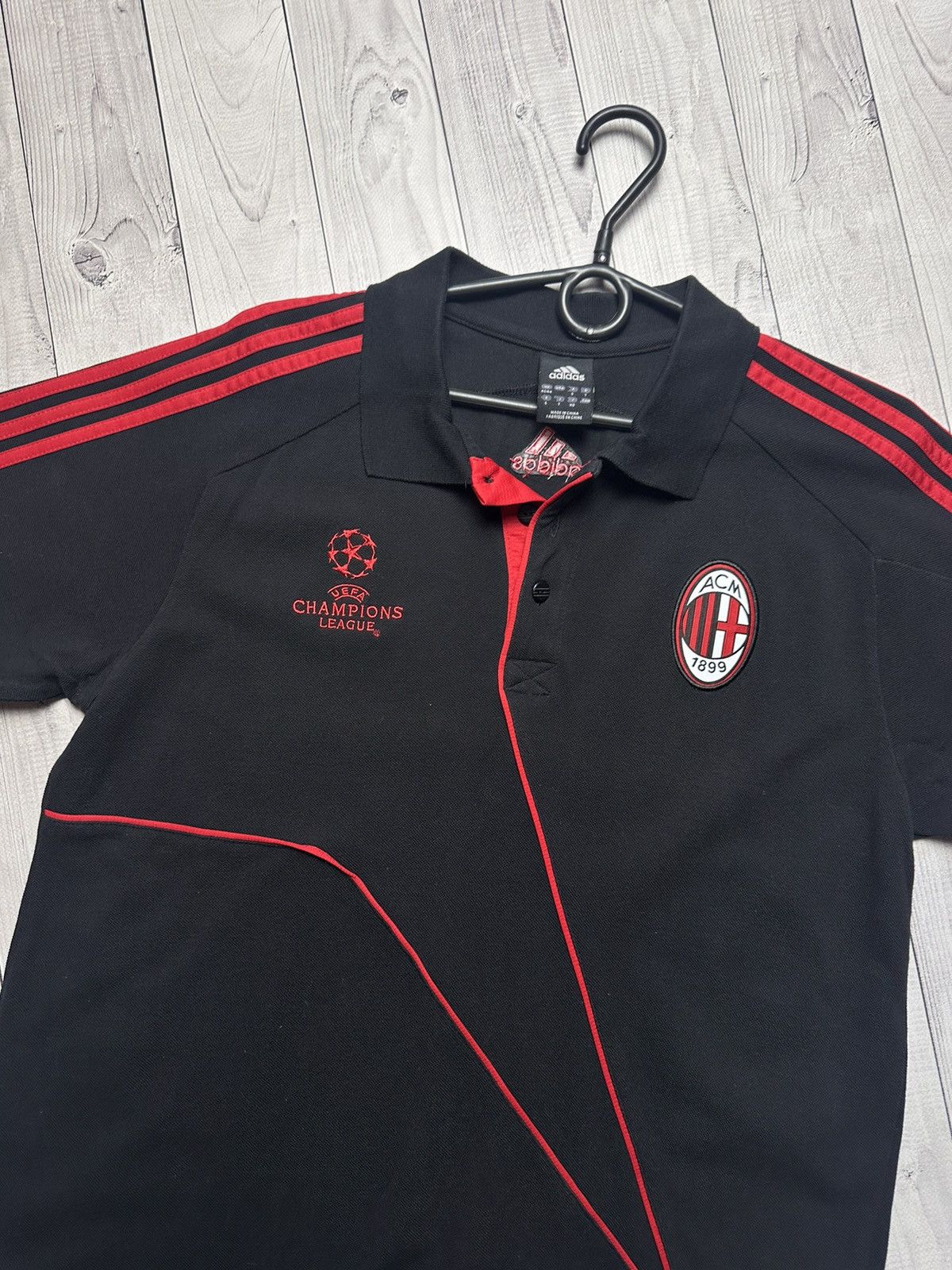 Vintage Vintage adidas AC Milan soccer polo champions League s Size US S / EU 44-46 / 1 - 2 Thumbnail