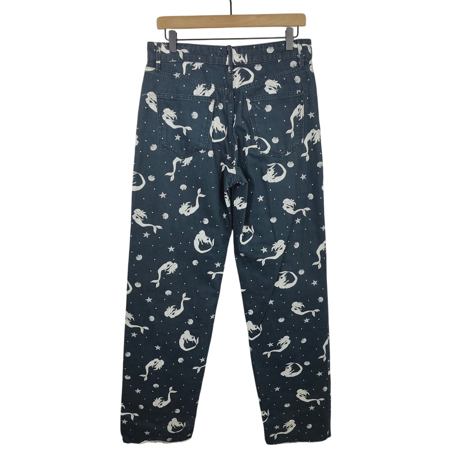 Zara Zara The Trevor Jeans Womens 6 Black Mermaid Print Straight Size 28" / US 6 / IT 42 - 5 Thumbnail