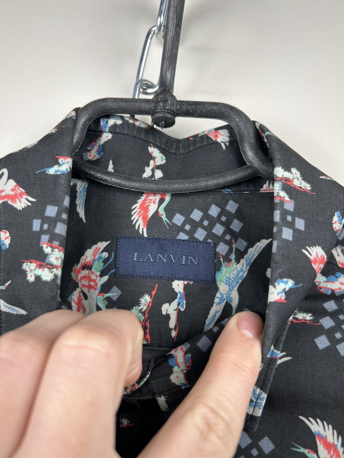 Lanvin Lanvin Evolutive Cranes Print Shirt Size US M / EU 48-50 / 2 - 13 Thumbnail