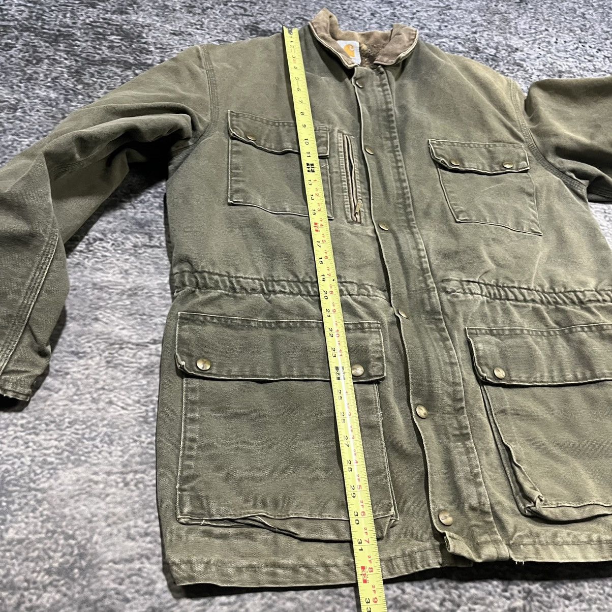 Carhartt Vintage 90s Carhartt Jacket Parka Blanket Lined Green Faded Size US L / EU 52-54 / 3 - 11 Thumbnail