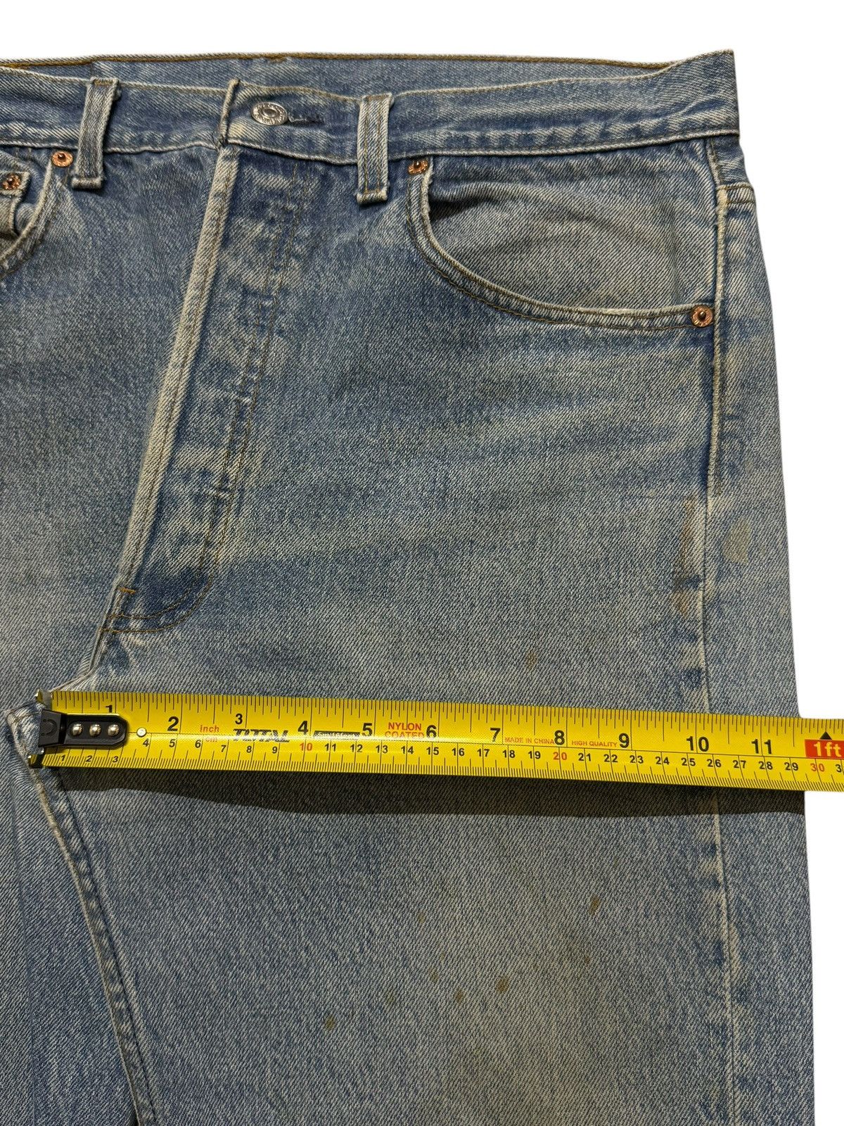 Levi's Vintage 80s Levis 501xx Blue Mud Wash Faded Straight Leg Fit Size US 33 - 13 Thumbnail