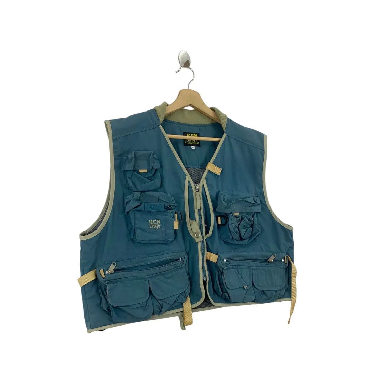 Vintage Vtg KENCRAFT RIVER BREEZE Outdoor Pocketable Fishing Vest Size US XL / EU 56 / 4 - 4 Thumbnail