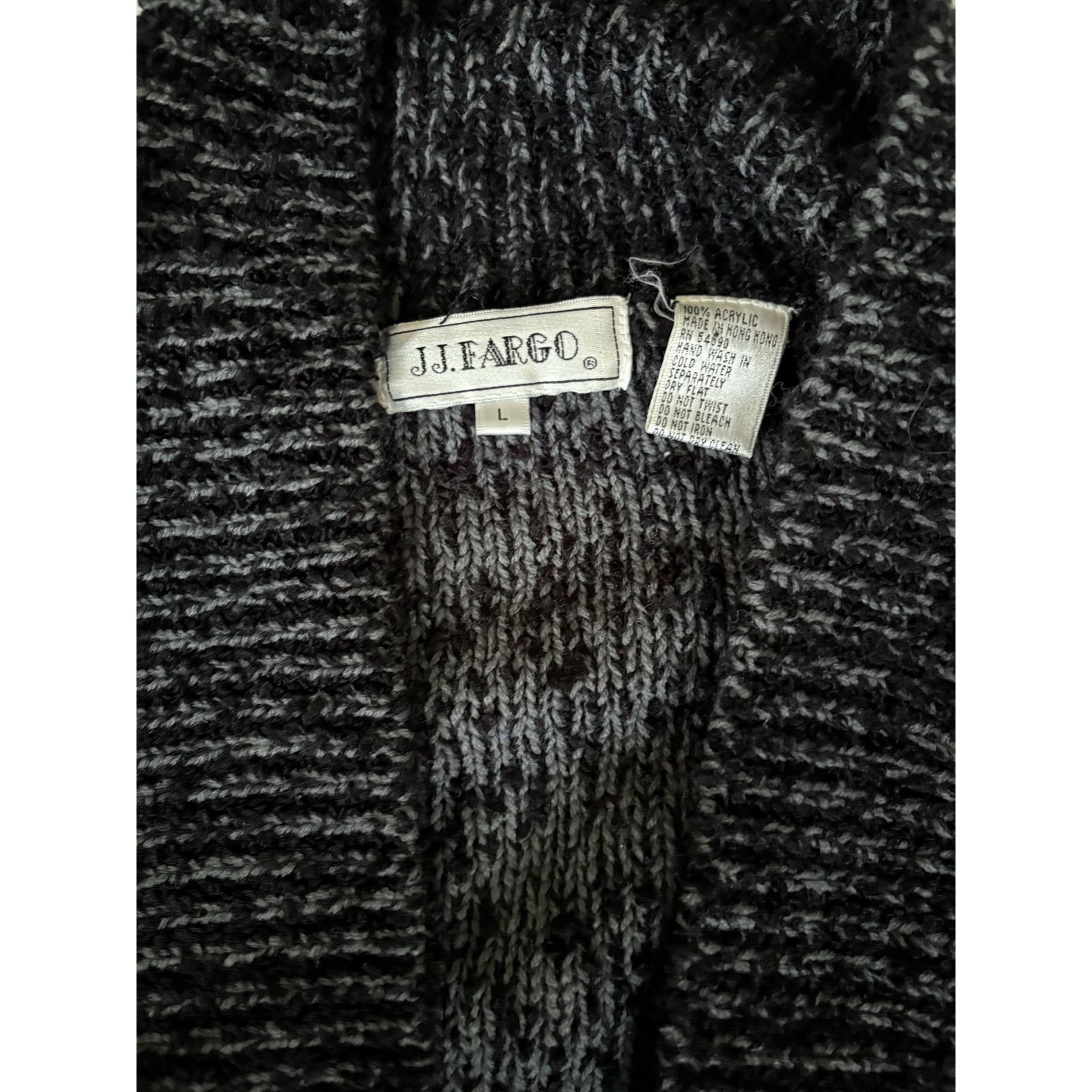 Other Vintage JJ Fargo women’s large sweater acrylic black Size L / US 10 / IT 46 - 2 Thumbnail