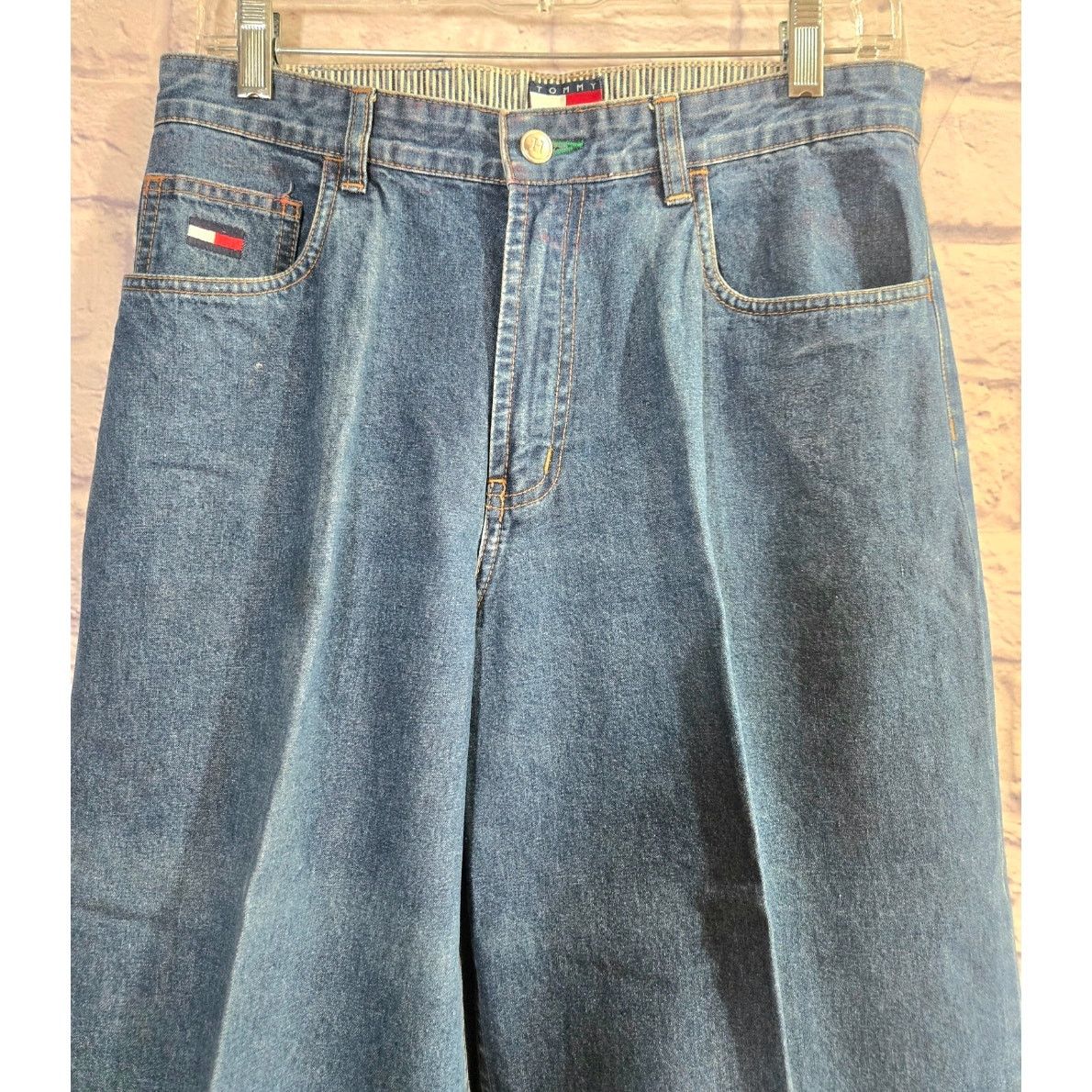 Tommy Hilfiger VTG Tommy Hilfiger Blue Large H Pocket Denim Jeans Women's 8 Size 30" / US 8 / IT 44 - 6 Thumbnail