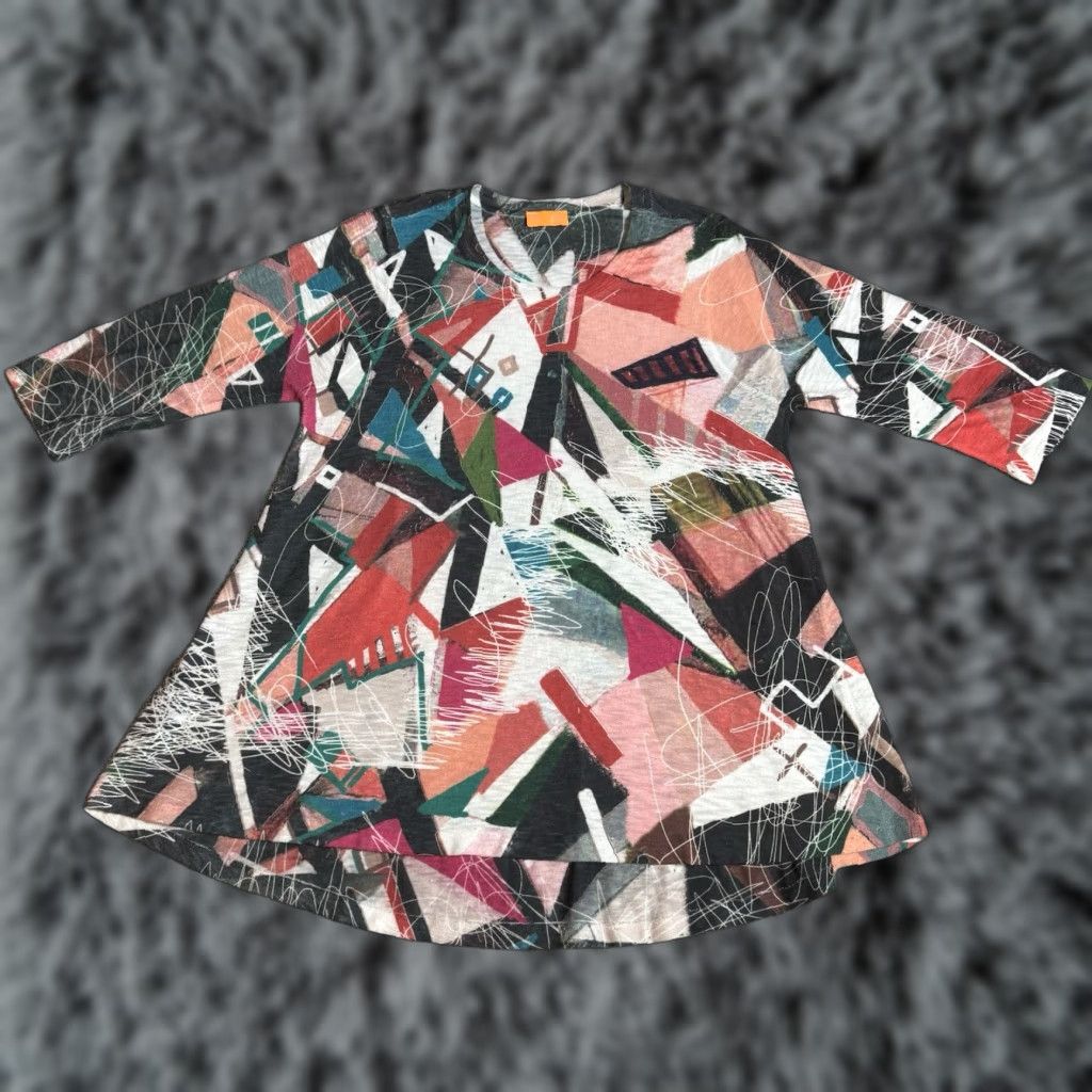 Vintage Lagenlook Tunic Top Women Medium Artsy Maximalist Avant-Garde Patchwork Boho USA Shirt Size M / US 6-8 / IT 42-44 - 1 Thumbnail