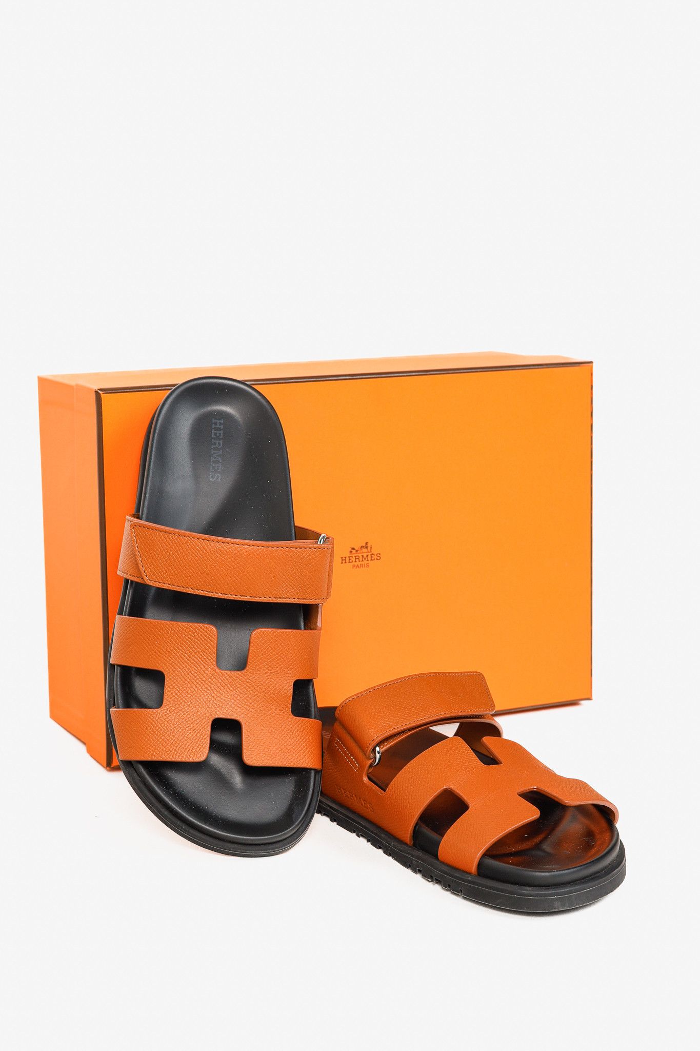 Hermes Hermes Chypre Naturel Leather Techno-Sandals Size US 6.5 / IT 36.5 - 12 Thumbnail