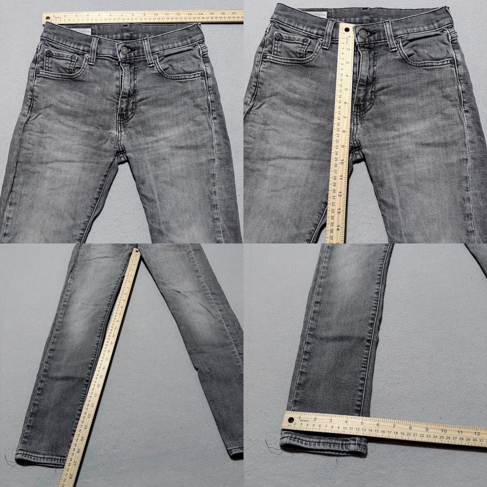 Levi's Levi's 519 Jeans Men Gray Distressed Slim Fit 30X30 Denim Premium Skinny - Jeans Size US 30 / EU 46 - 9 Thumbnail