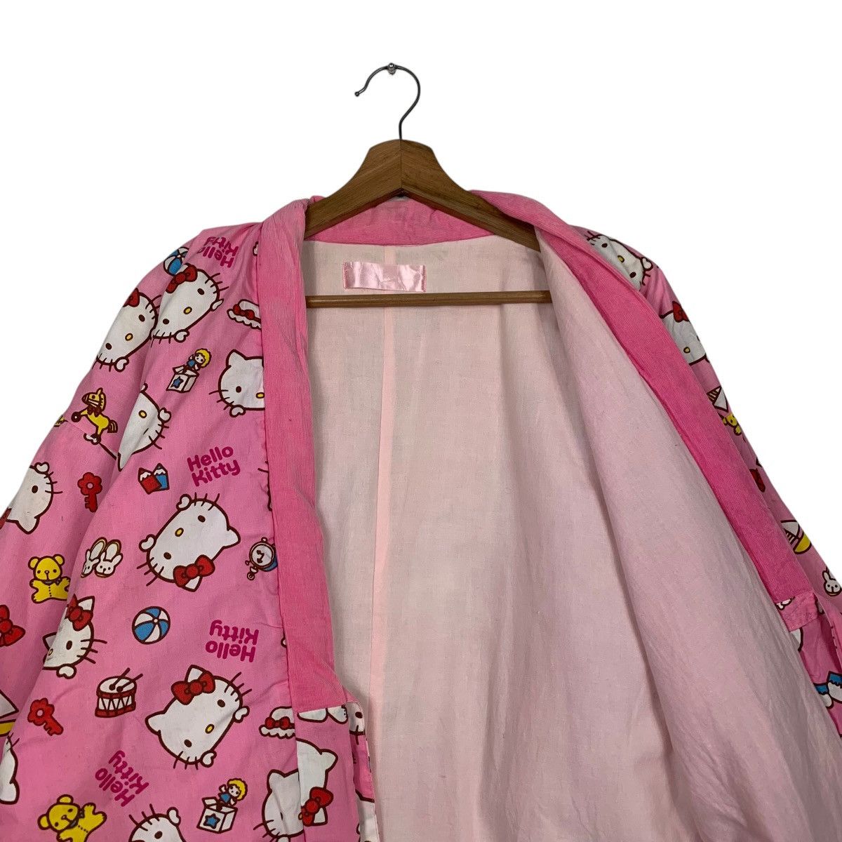 Japanese Brand Vintage HELLO KITTY Fullprint Pink Kimono Jacket #2820-C127 Size M / US 6-8 / IT 42-44 - 9 Thumbnail