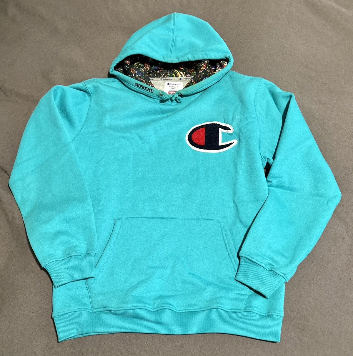 Cyan champion hoodie hotsell