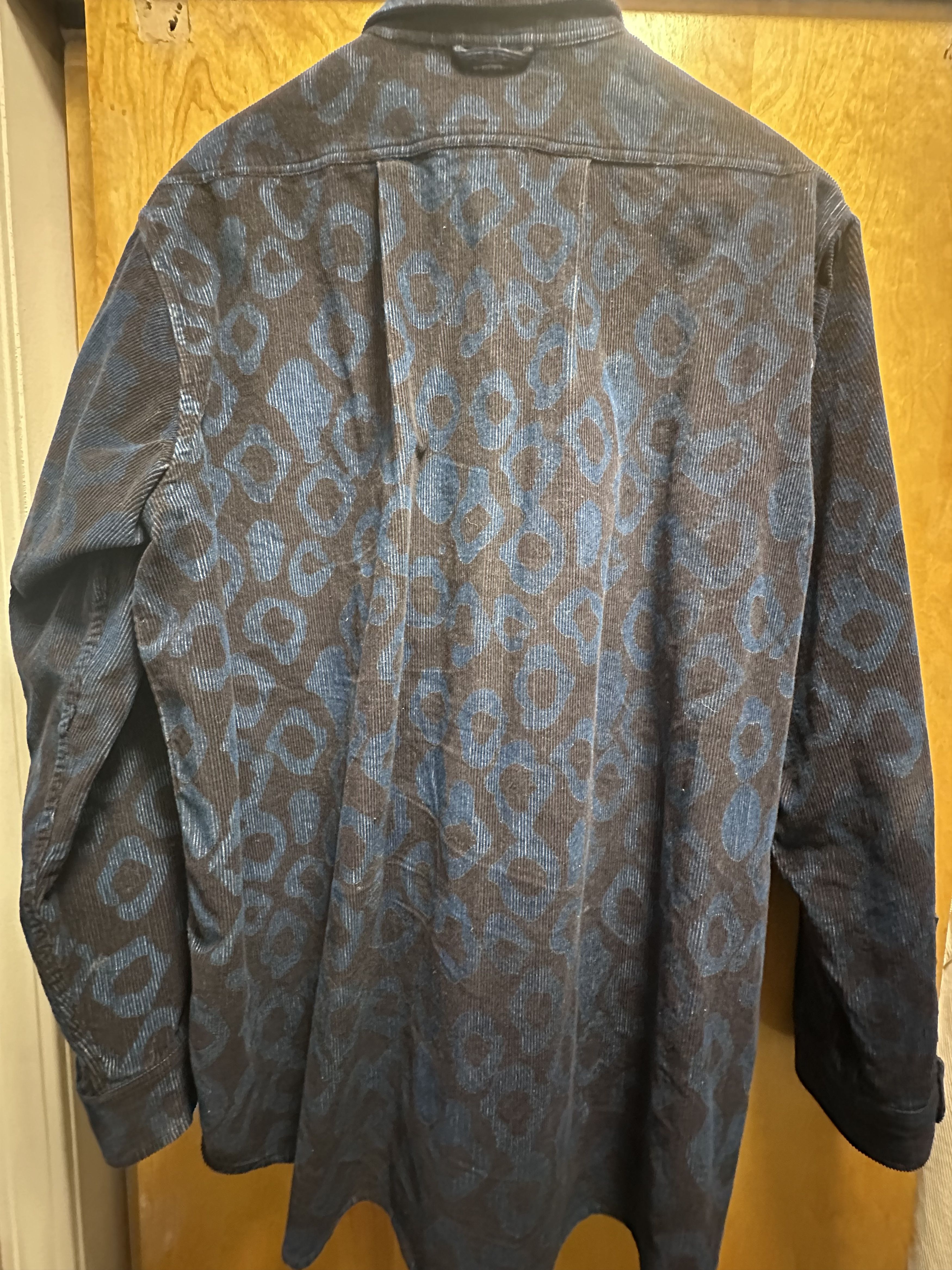 18 East 18 East RENDALL UTILITY SHIRT - NAVY BLOCK PRINTED CORDUROY Size US XL / EU 56 / 4 - 3 Thumbnail