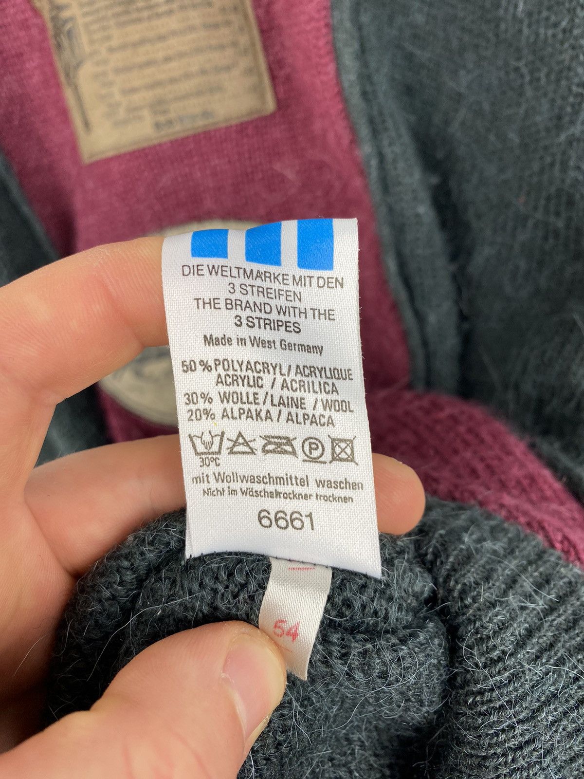 Adidas Vintage Adidas Made in West Germany Wool Sweater Nike Size US L / EU 52-54 / 3 - 9 Thumbnail