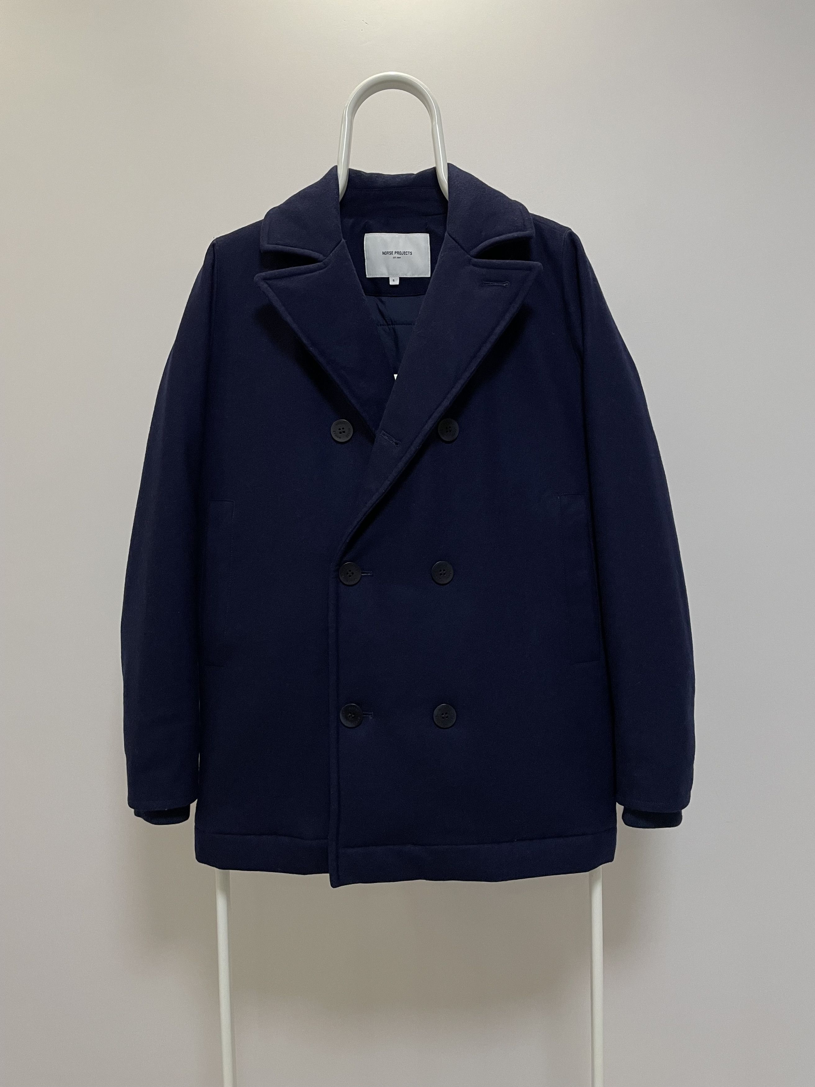 Norse Projects NORSE PROJECTS Birk Wool Pea Coat Jacket Dark Navy Men's Size US S / EU 44-46 / 1 - 4 Thumbnail