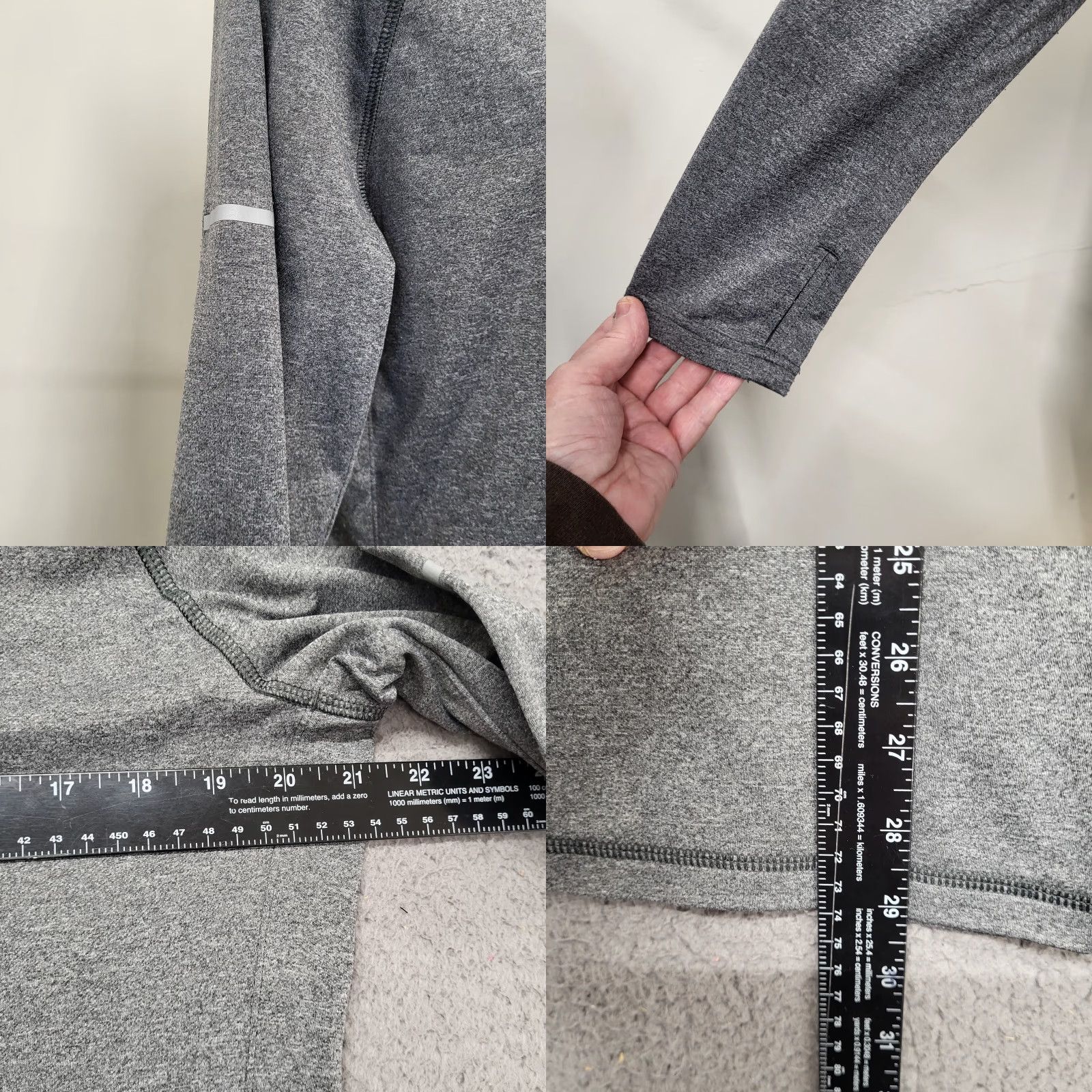 Adidas VINTAGE? No — Adidas Climalite 1/4 Zip Shirt Women's XL Gray Pullover Running Reflective... Size XL / US 12-14 / IT 48-50 - 8 Thumbnail