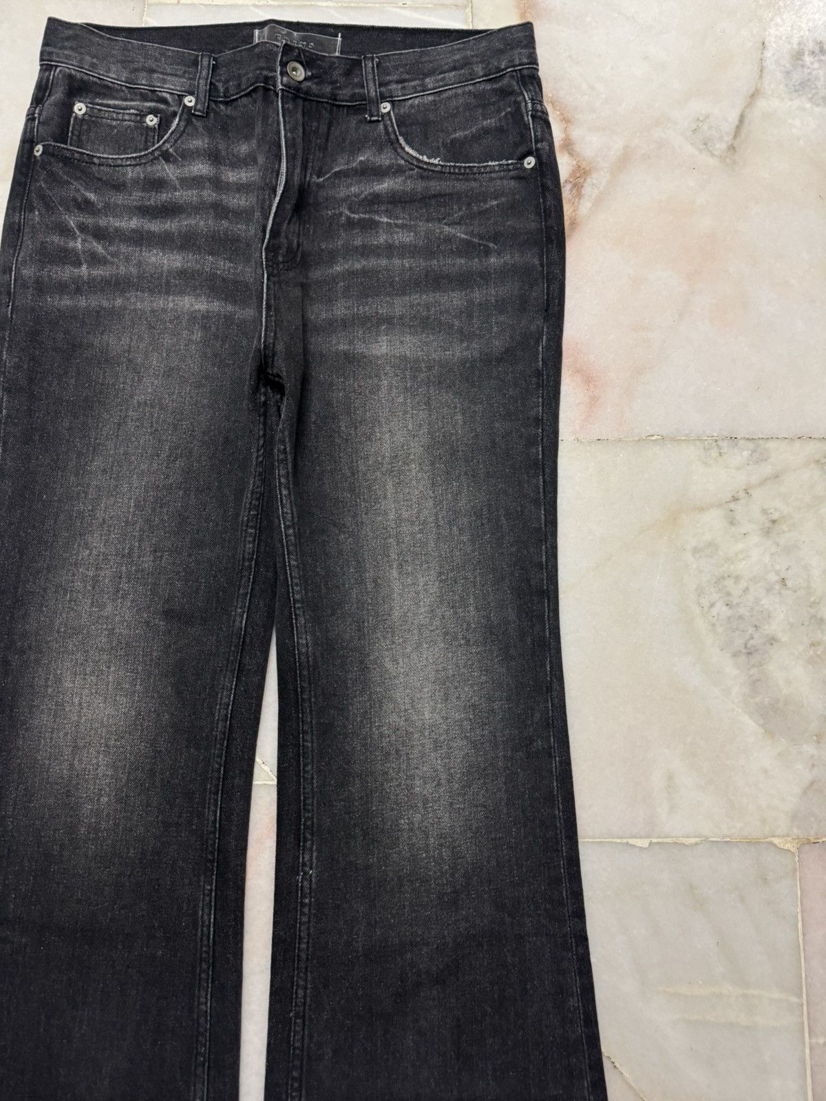 Beauty Beast 💥MEGA FLARED SICK💥CRINS RUSTY MUDWASH BAGGY BOOTCUT JEANS Size US 33 - 5 Thumbnail