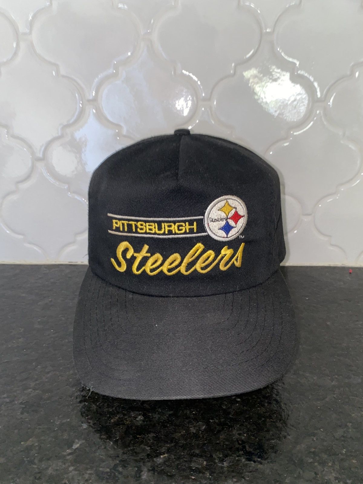 NFL Vintage 90s Pittsburgh steelers spell-out snapback Size ONE SIZE - 1 Thumbnail