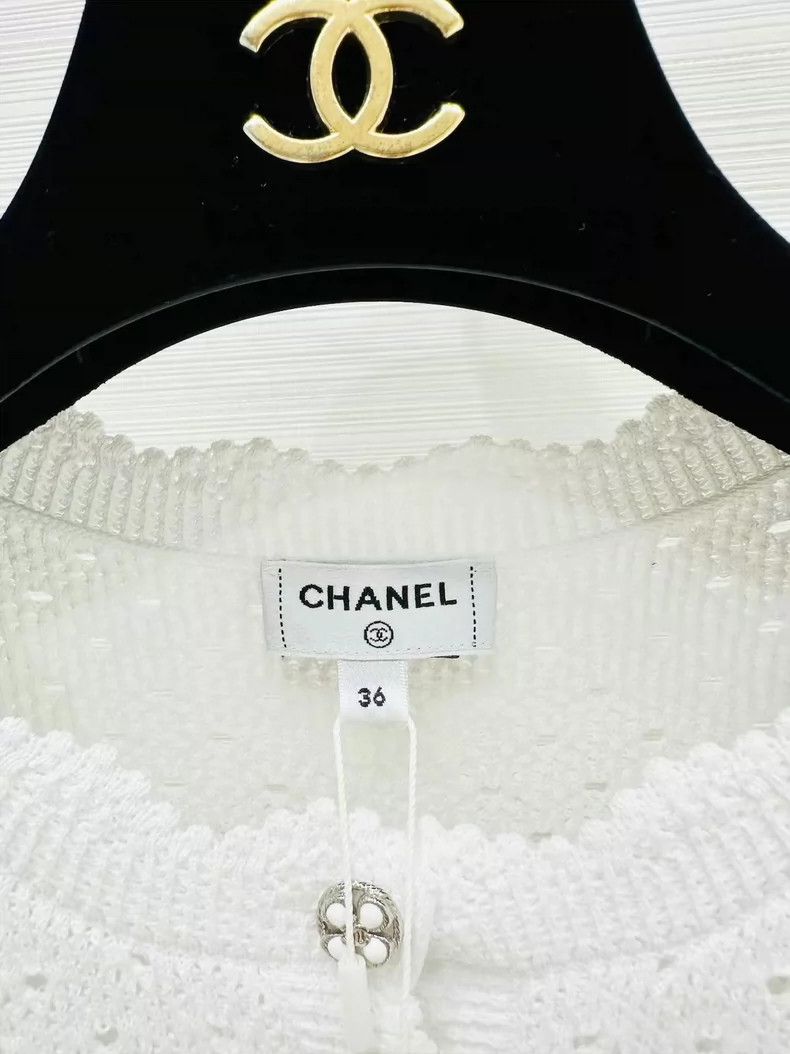 Chanel Chanel 24P crocheted floral hollow lace knitted short slee Size XS / US 0-2 / IT 36-38 - 3 Thumbnail