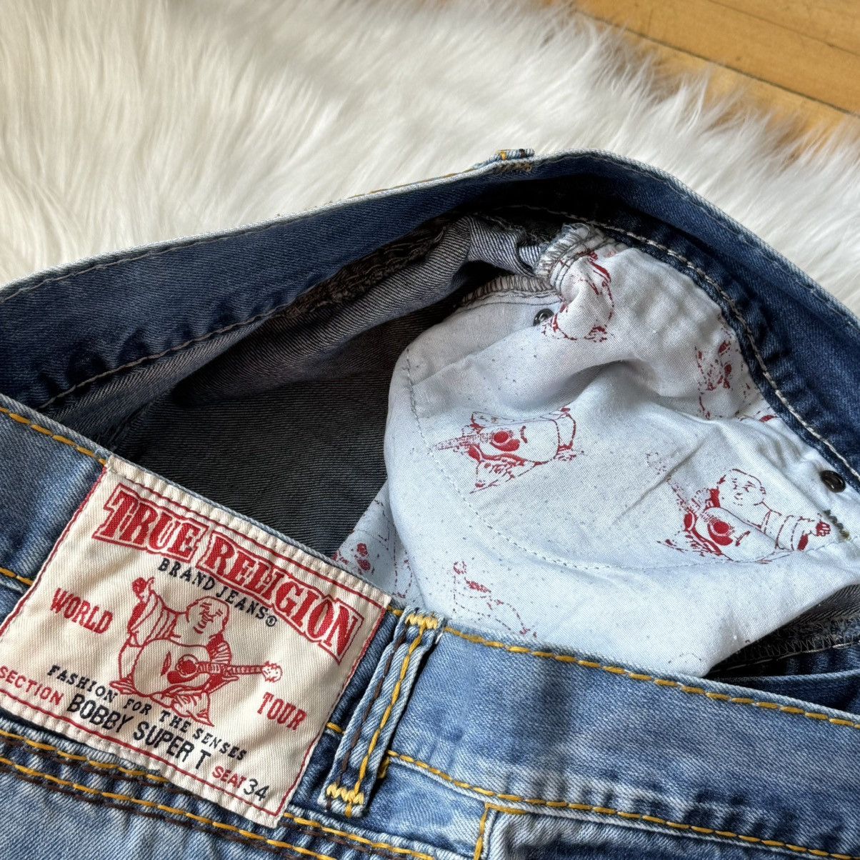 True Religion 📌 Crazy True Religion Billy T Chief Keef style Vintage jeans Size US 36 / EU 52 - 17 Thumbnail