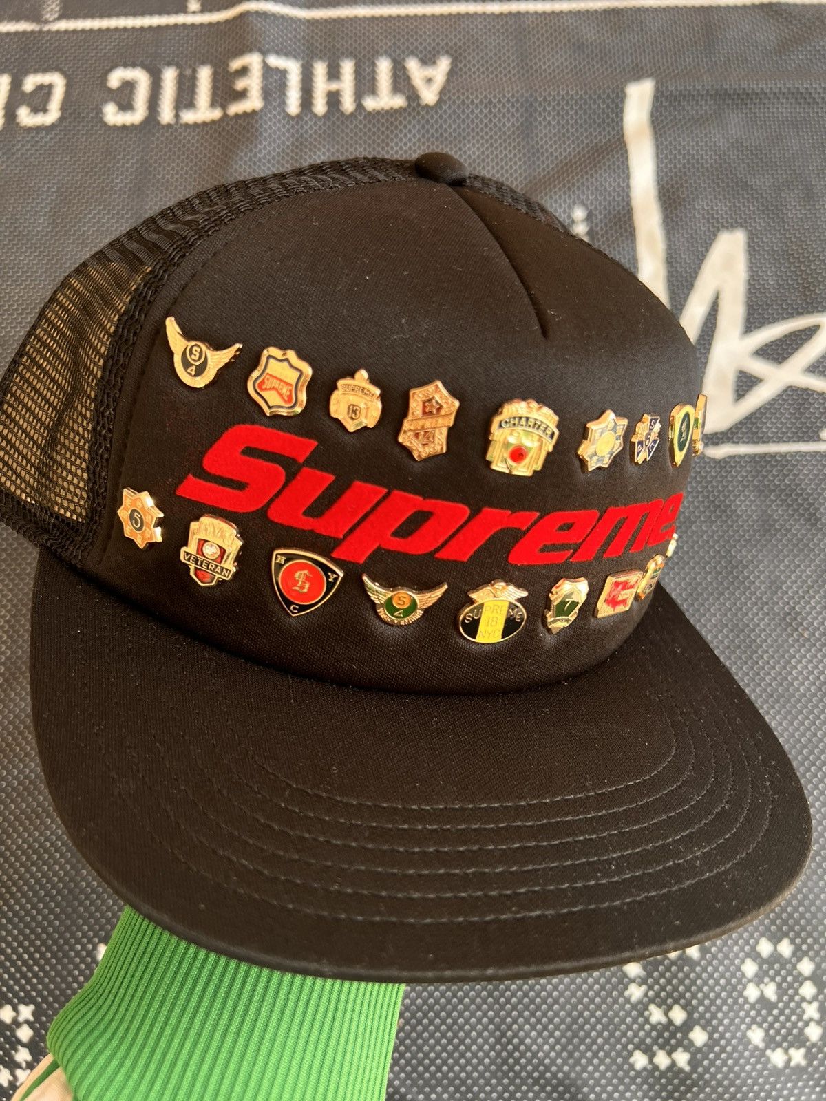 Supreme Supreme Pins Mesh Back 5 Panel Black cap hat snapback enamel Size ONE SIZE - 17 Thumbnail