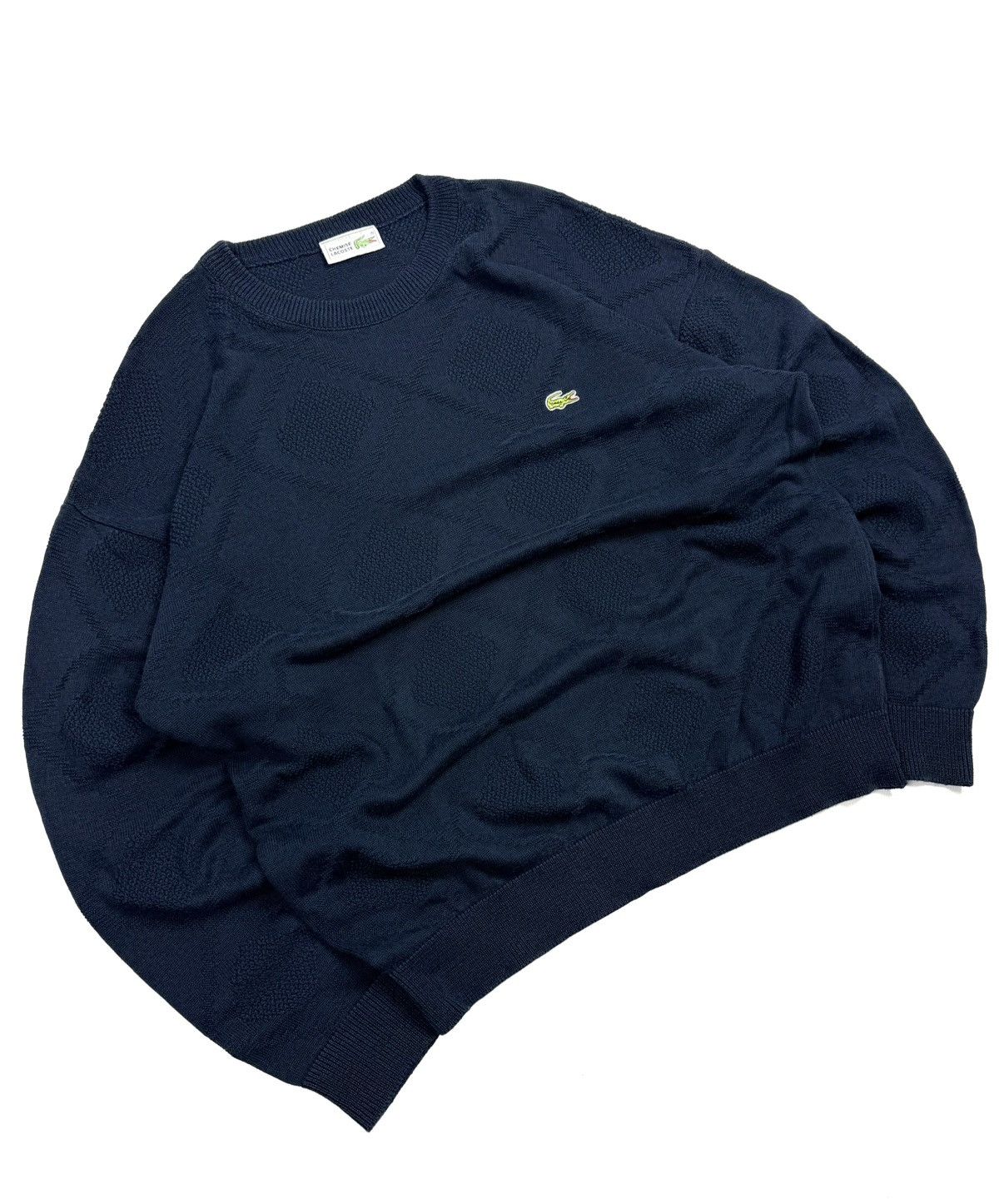 Lacoste 80s Lacoste Vintage Knit Sweater Navy Men’s 6 France Retro Size US L / EU 52-54 / 3 - 2 Thumbnail
