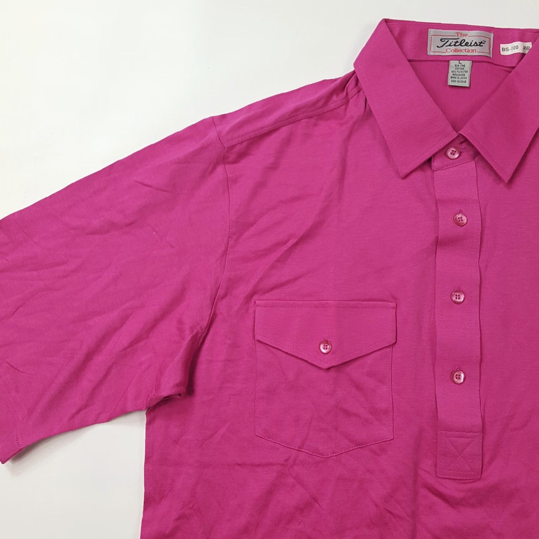 Titleist VINTAGE Titleist Polo Shirt 90s Golf Pullover Large Pink Colllared Short Sleeve Embroidered Logo Mens Size US L / EU 52-54 / 3 - 4 Thumbnail