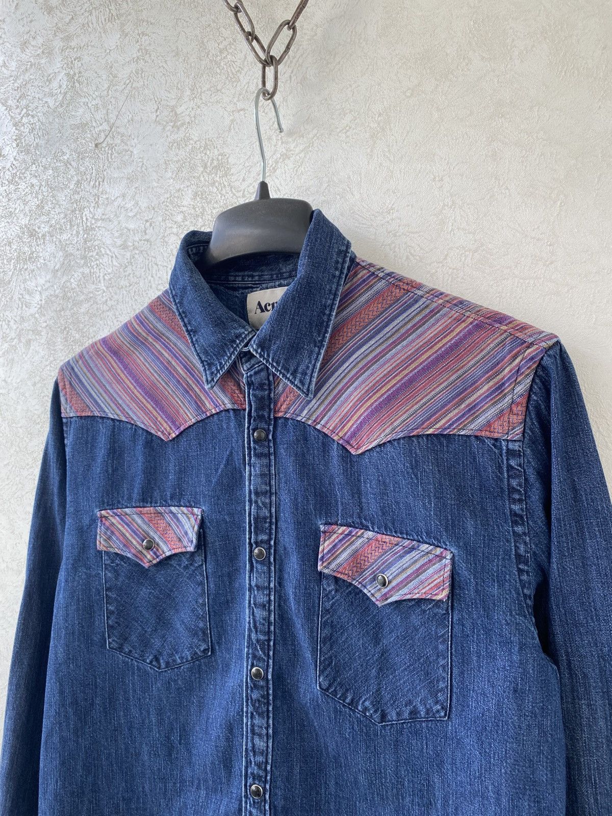Acne Studios Acne Pop Classics Western Mexican A/W 10 Denim Shirt Size 48 Size US M / EU 48-50 / 2 - 4 Thumbnail