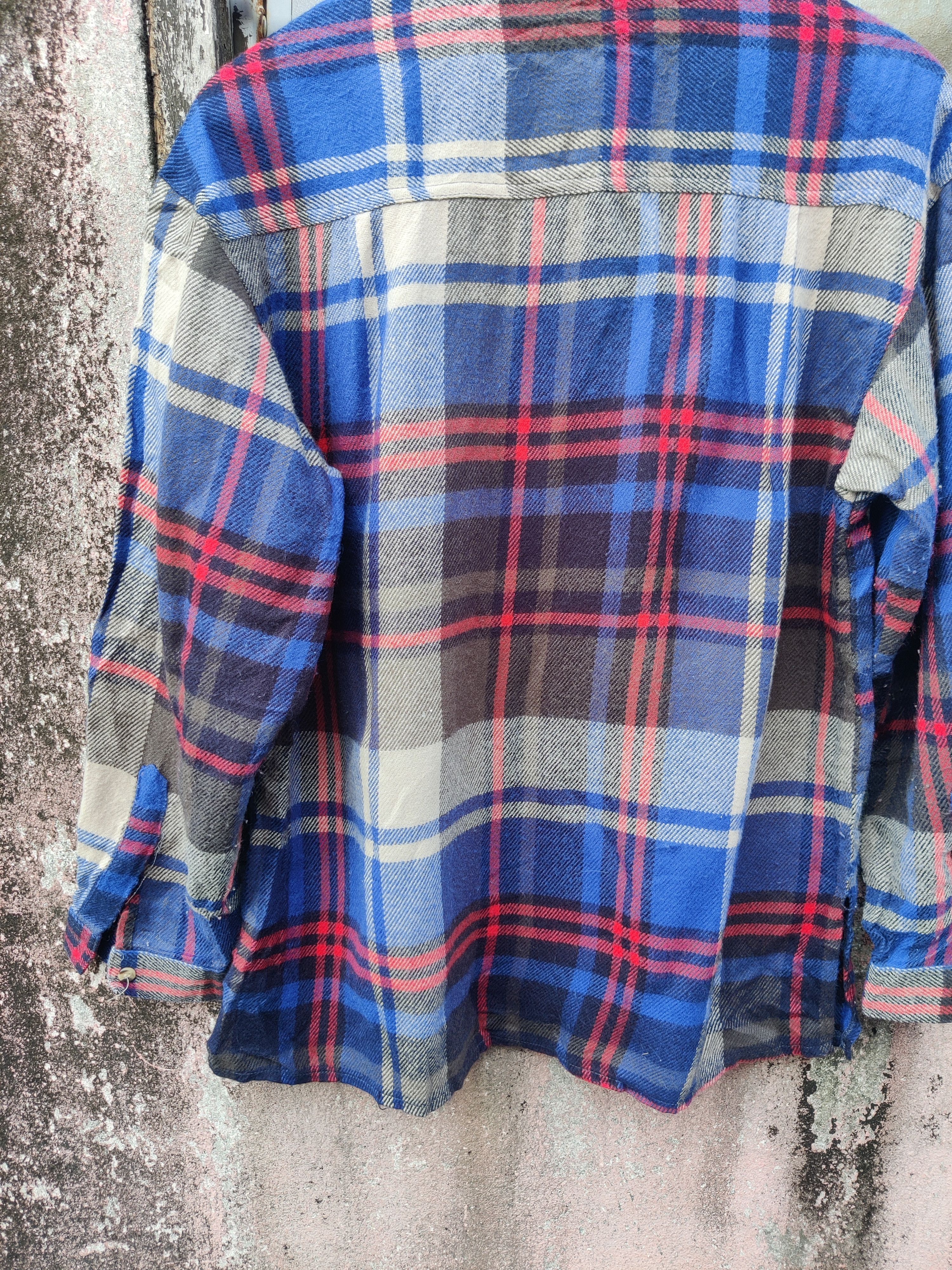 Vintage Vintage Lafon 27 Double Pocket Checkers Flannel Shirt Size US M / EU 48-50 / 2 - 6 Thumbnail