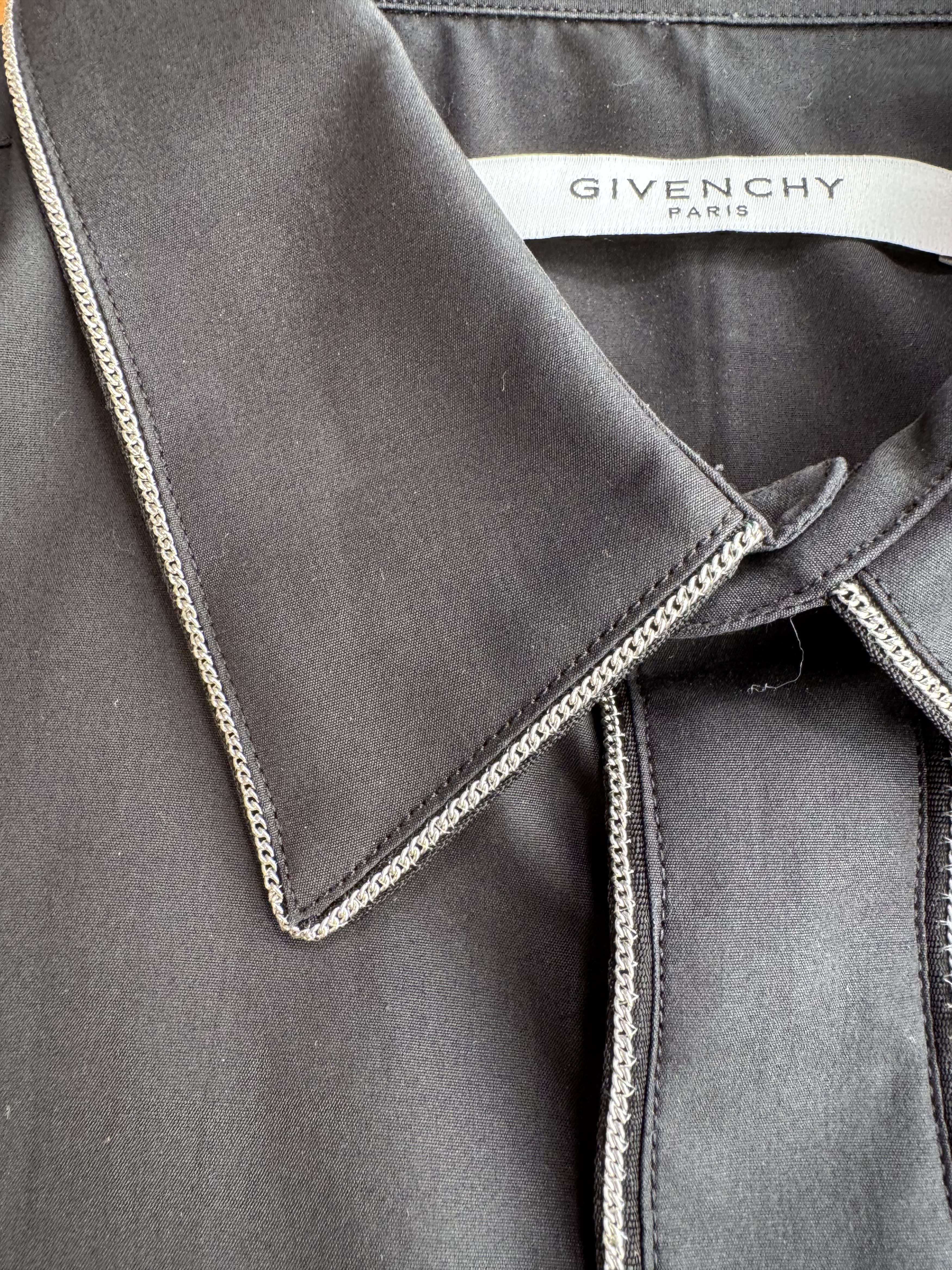 Givenchy Givenchy Riccardo Tisci Silver Piping Dress Shirt Size US M / EU 48-50 / 2 - 5 Thumbnail